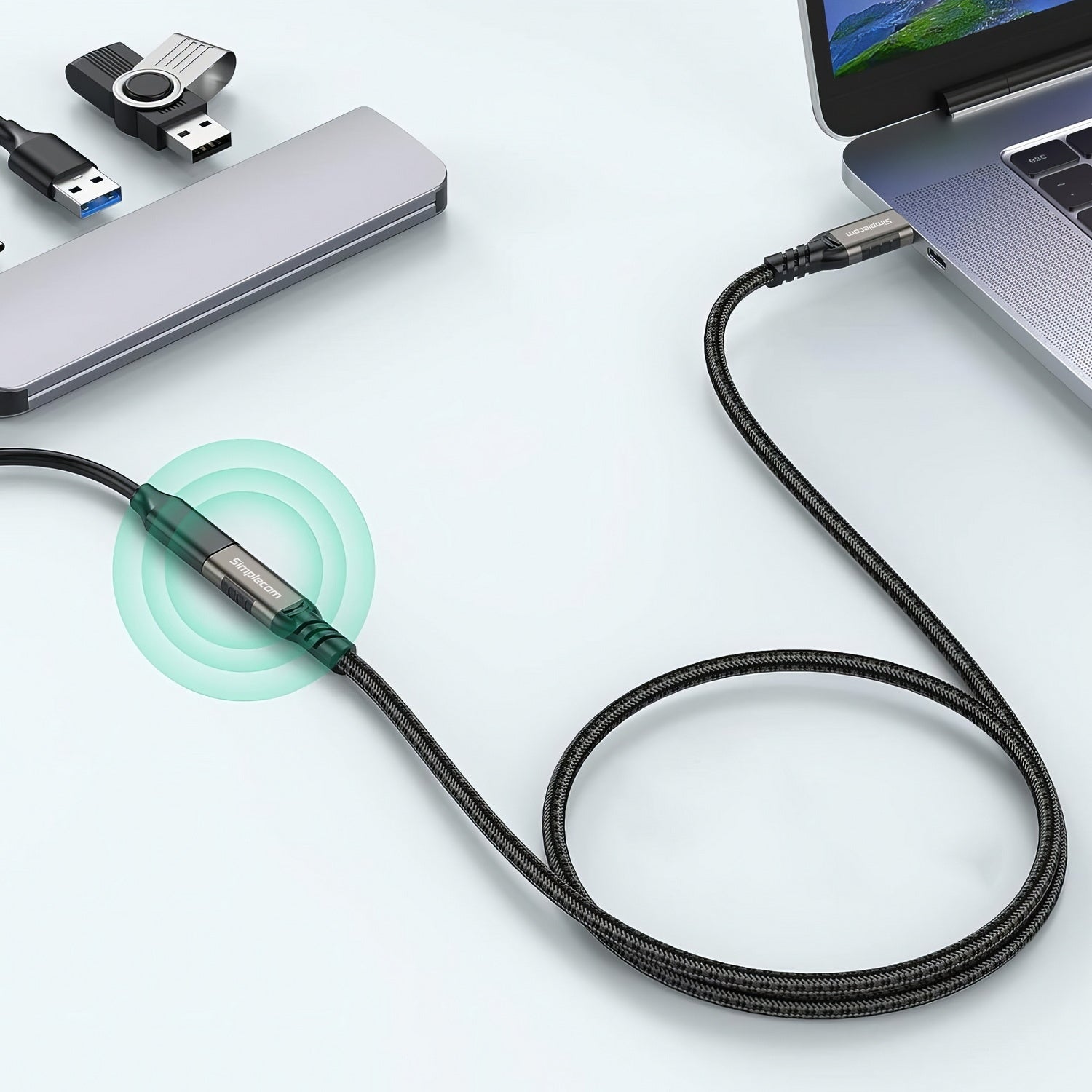 Simplecom CAU605 USB-C Male to Female Extension Cable USB 3.2 Gen2 PD 100W 20Gbps 0.5M 5