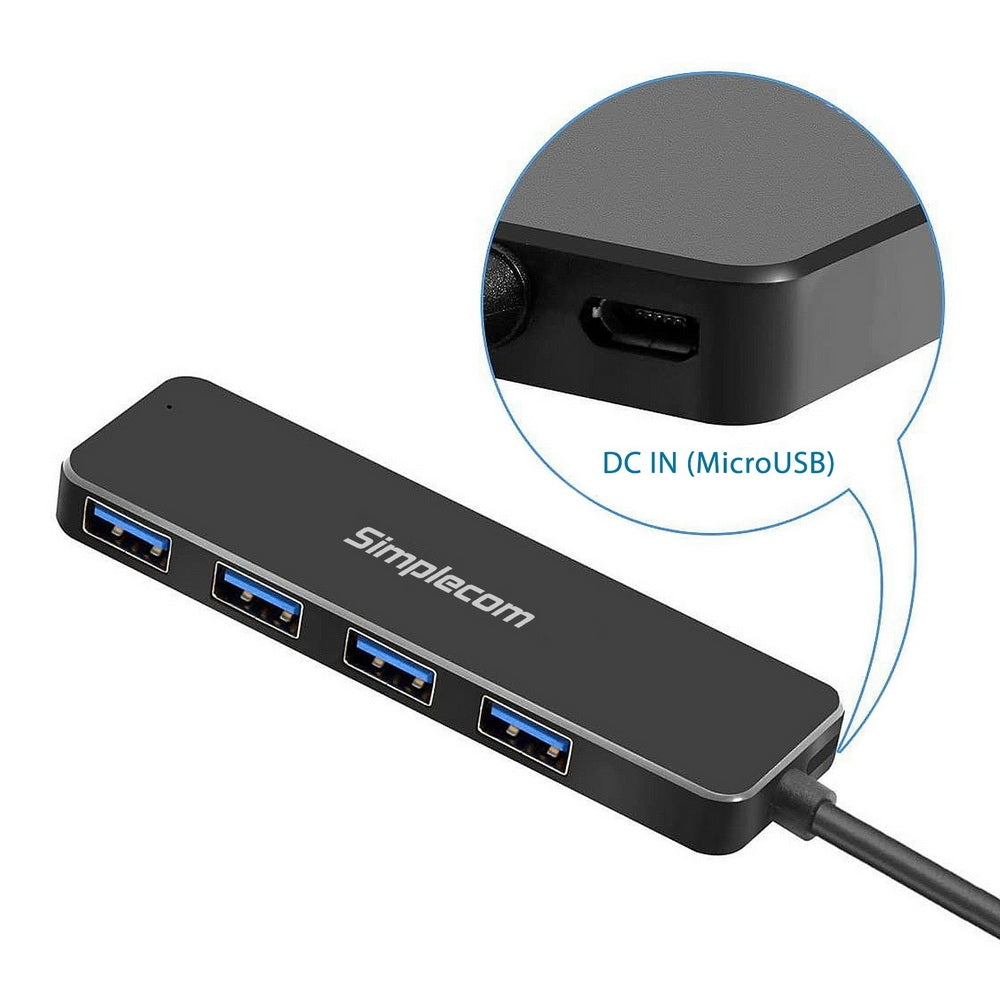Simplecom CH342 USB 3.0 (USB 3.2 Gen 1) SuperSpeed 4 Port Hub for PC Laptop 3