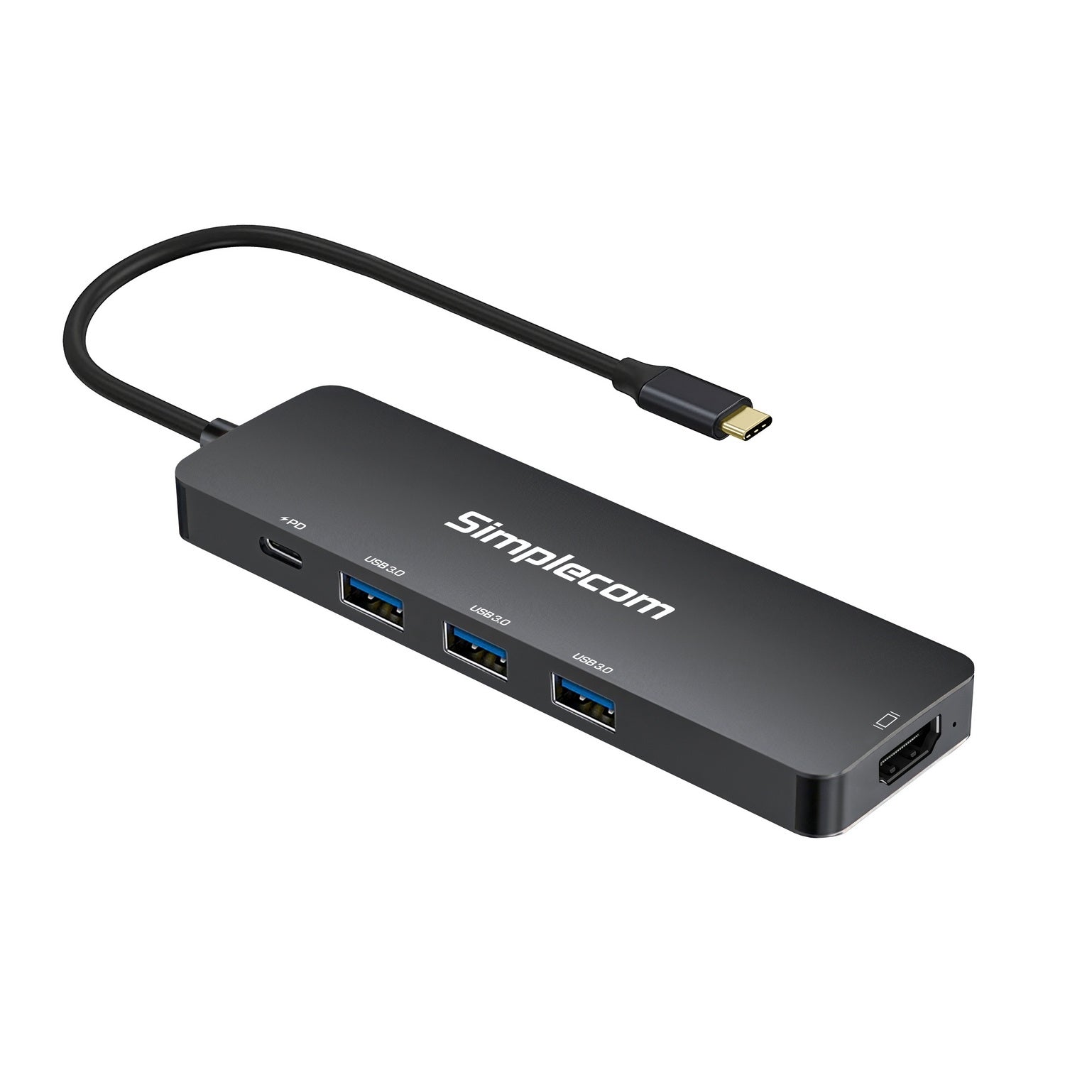 Simplecom CH545 USB-C 5-in-1 Multiport Adapter Docking Station with 3-Port USB 3.0 Hub PD HDMI 3