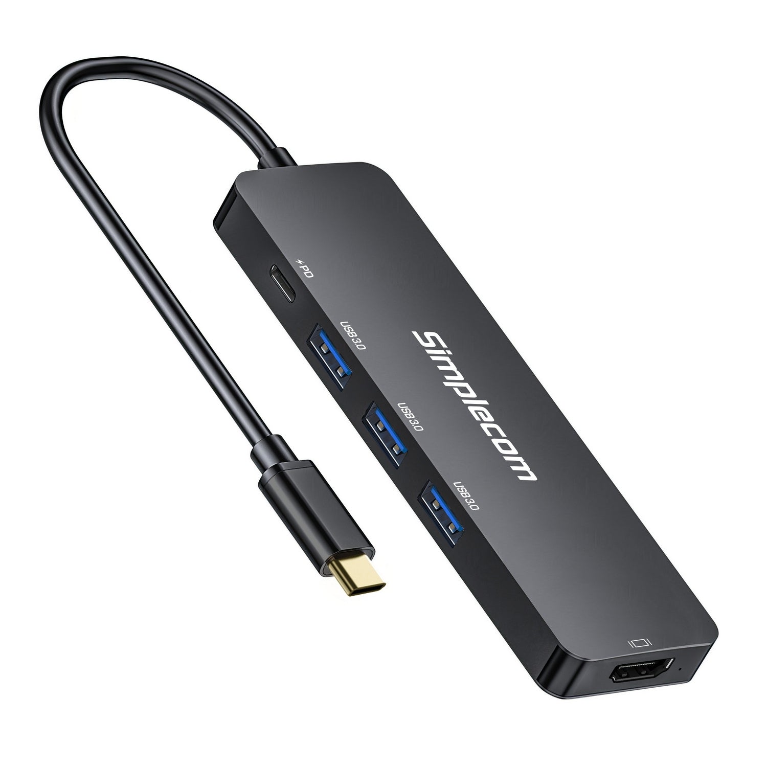 Simplecom CH545 USB-C 5-in-1 Multiport Adapter Docking Station with 3-Port USB 3.0 Hub PD HDMI 4