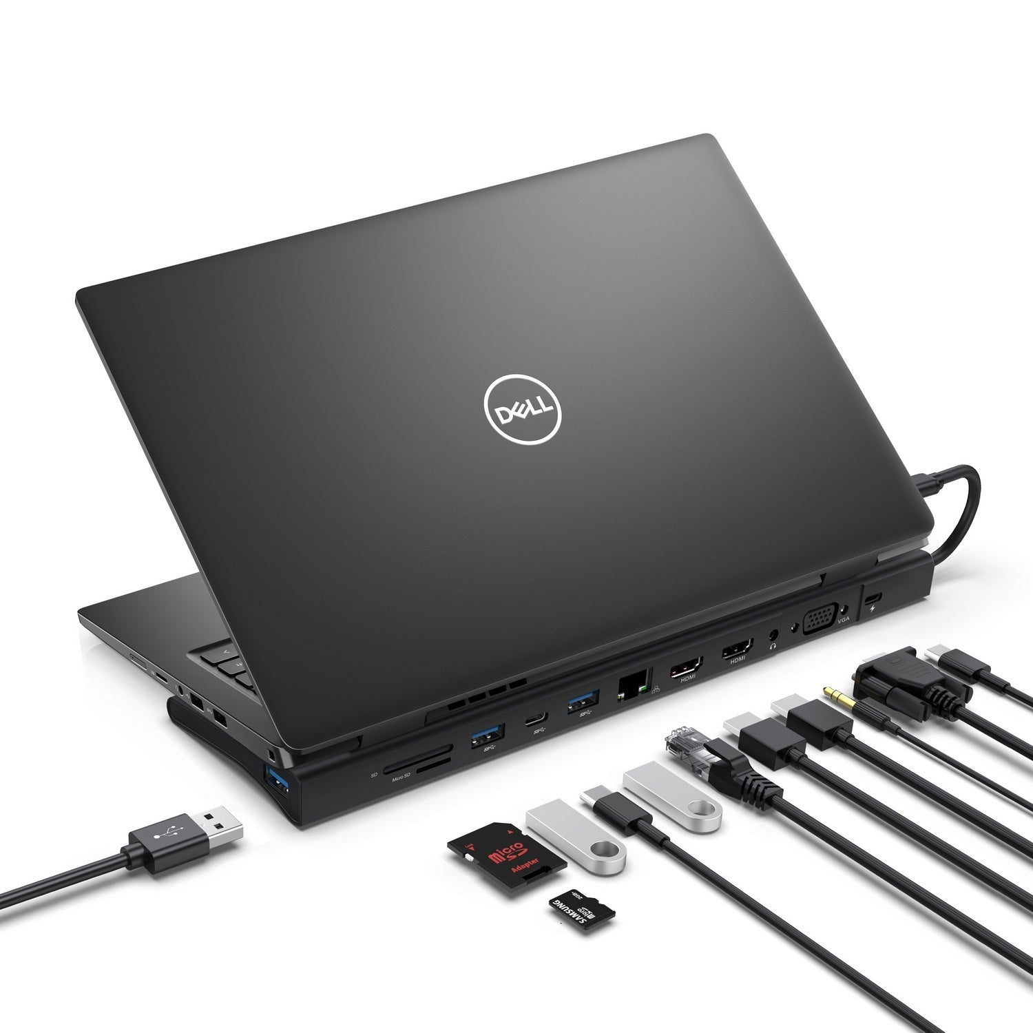 Simplecom CHN622 USB-C 12-in-1 Multiport Docking Station Laptop Stand Dual HDMI + VGA Triple Display Gigabit LAN 3