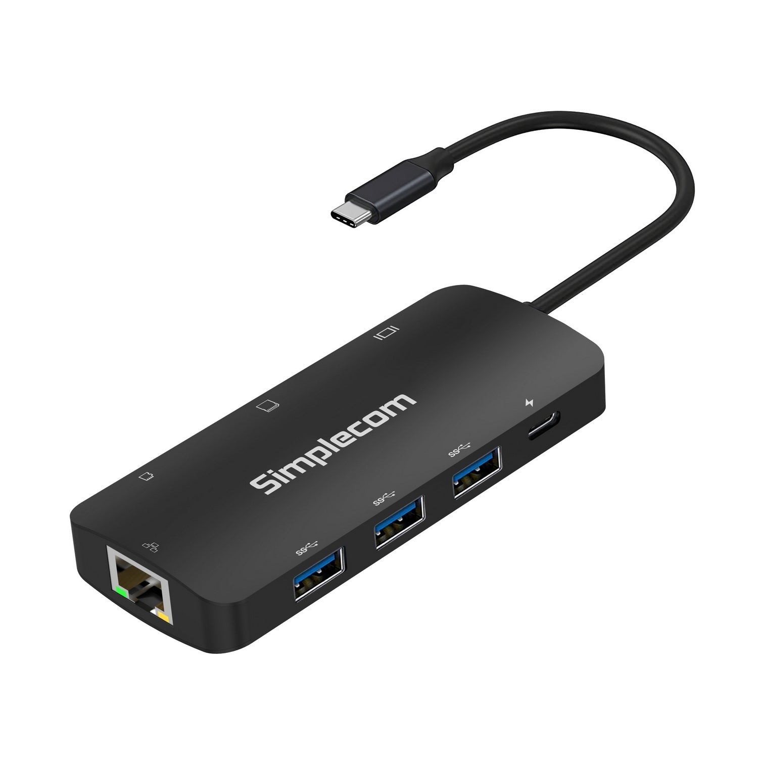 Simplecom CHT580 USB-C SuperSpeed 8-in-1 Multiport Hub Adapter HDMI 2.0 Docking Station 3