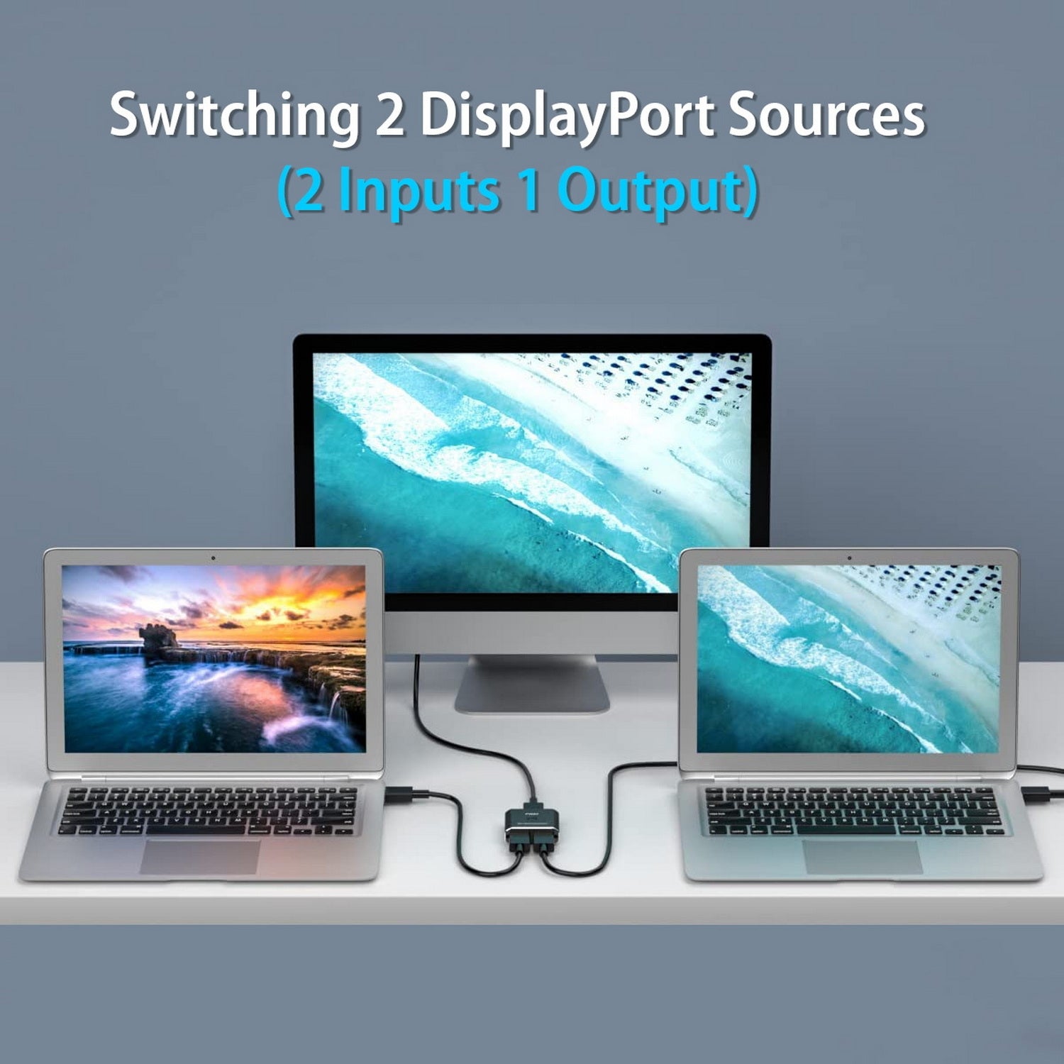Simplecom CM202 Bi-Directional 2 Way DisplayPort Switch Selector DP 1.4 8K 4