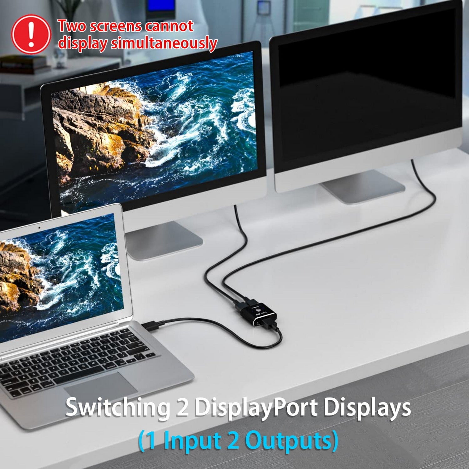 Simplecom CM202 Bi-Directional 2 Way DisplayPort Switch Selector DP 1.4 8K 5