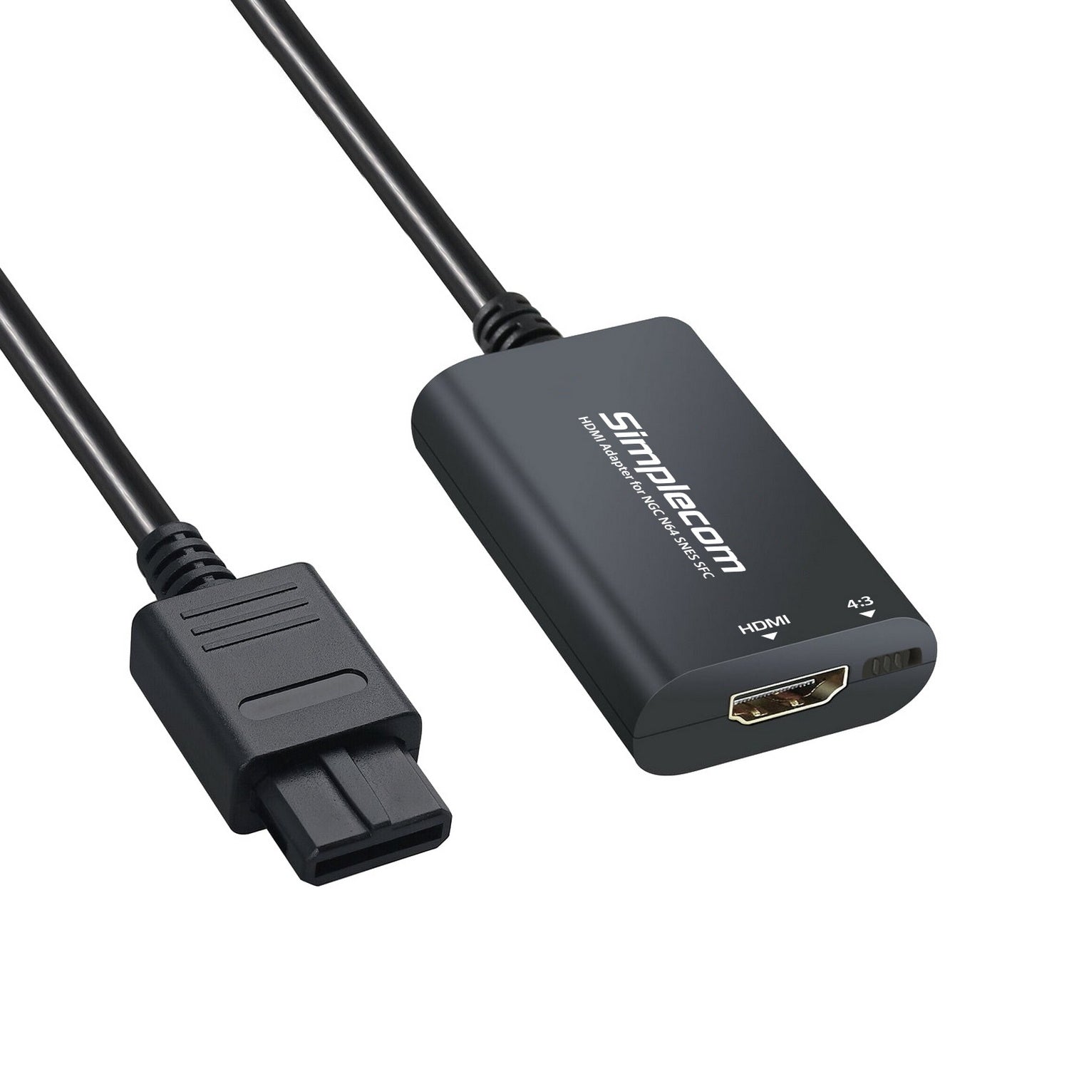 Simplecom CM461 HDMI Adapter Composite AV to HDMI Converter for Nintendo NGC N64 SNES SFC 3