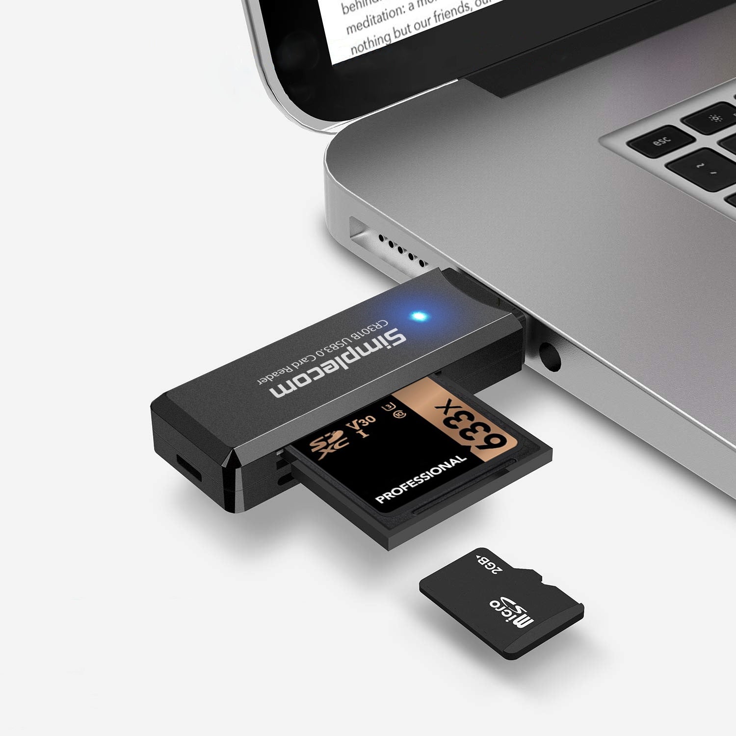 Simplecom CR301B 2 Slot SuperSpeed USB 3.0 Card Reader 4