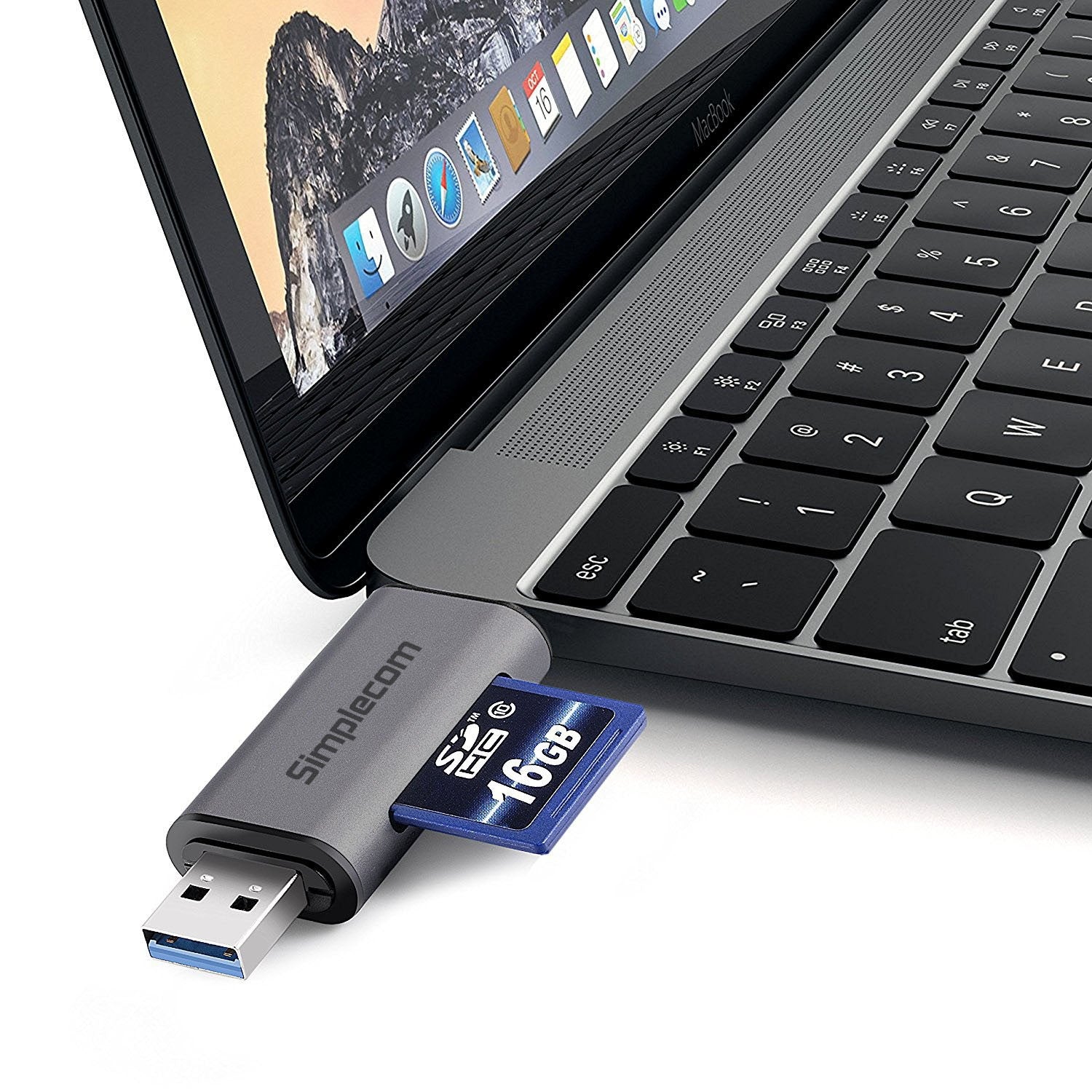 Simplecom CR402 SuperSpeed USB-C and USB-A SD/MicroSD Card Reader USB 3.2 Gen 1 (USB 3.0) 4