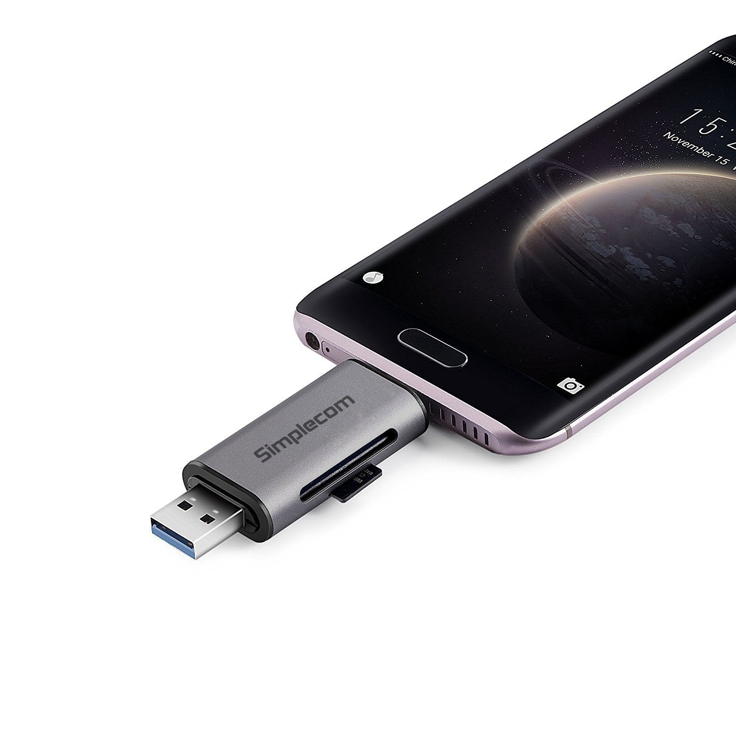 Simplecom CR402 SuperSpeed USB-C and USB-A SD/MicroSD Card Reader USB 3.2 Gen 1 (USB 3.0) 5