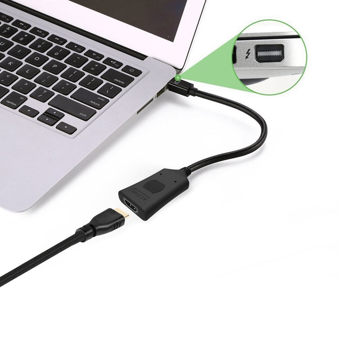 Simplecom DA101 Active MiniDP to HDMI Adapter 4K UHD (Thunderbolt and Eyefinity Compatible) 3