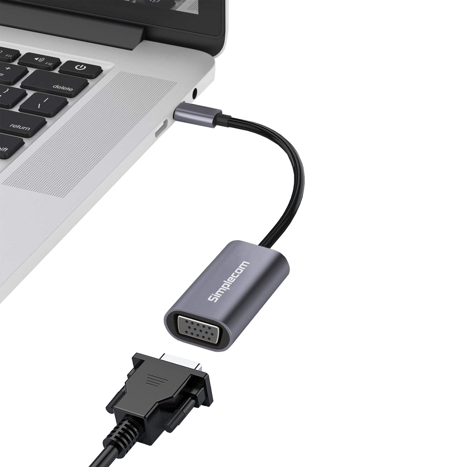 Simplecom DA104 USB-C to VGA Adapter Full HD 1080p 3