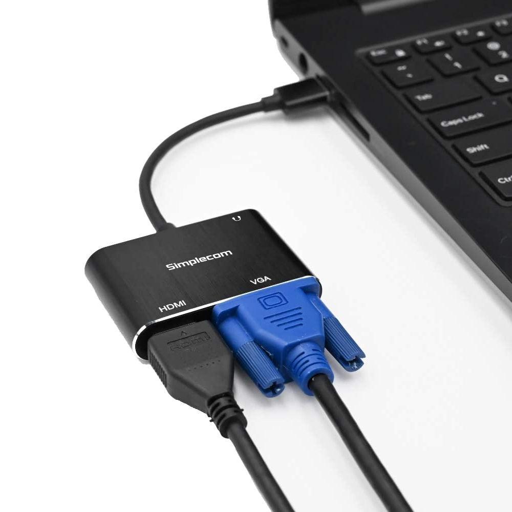 Simplecom DA316A USB to HDMI + VGA Video Card Adapter with 3.5mm Audio 5