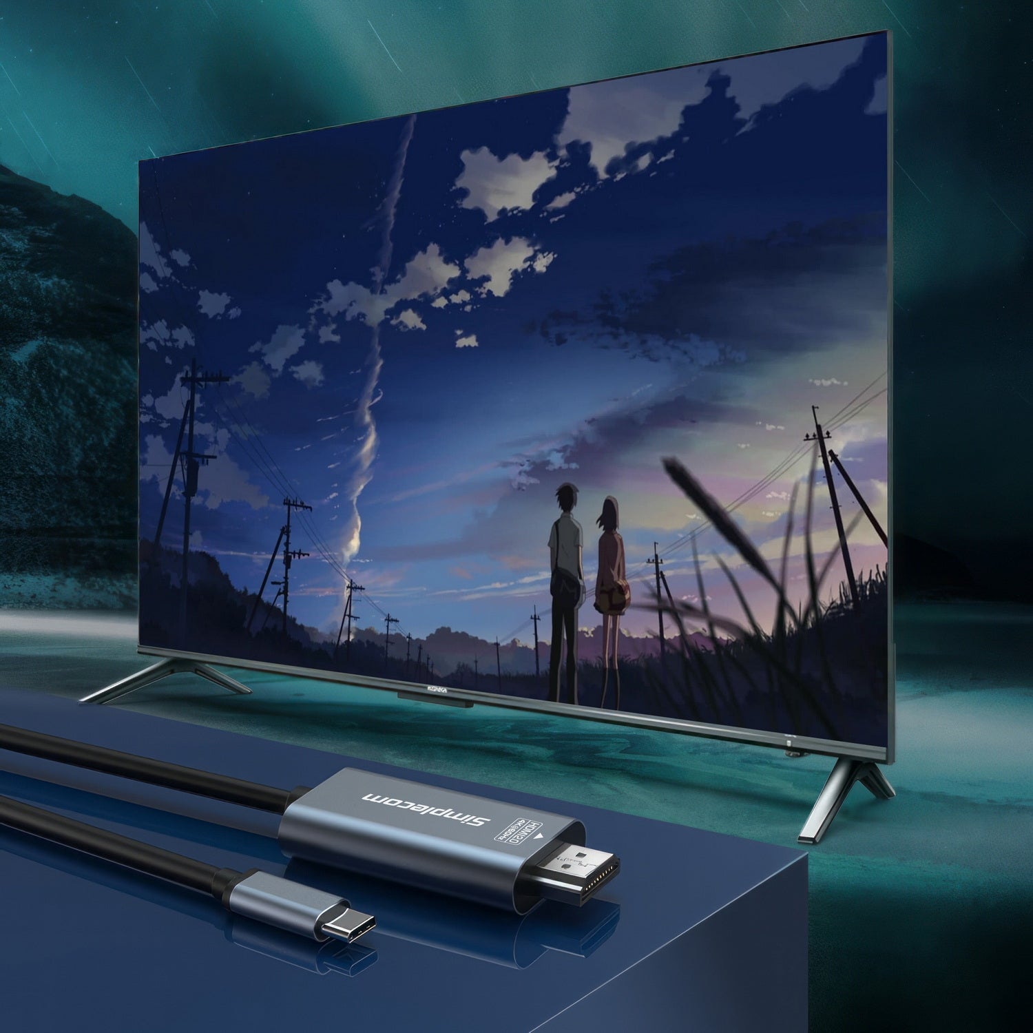 Simplecom DA322 USB-C Type-C to HDMI 2.0 Cable 2M HDCP 4K@60Hz 4