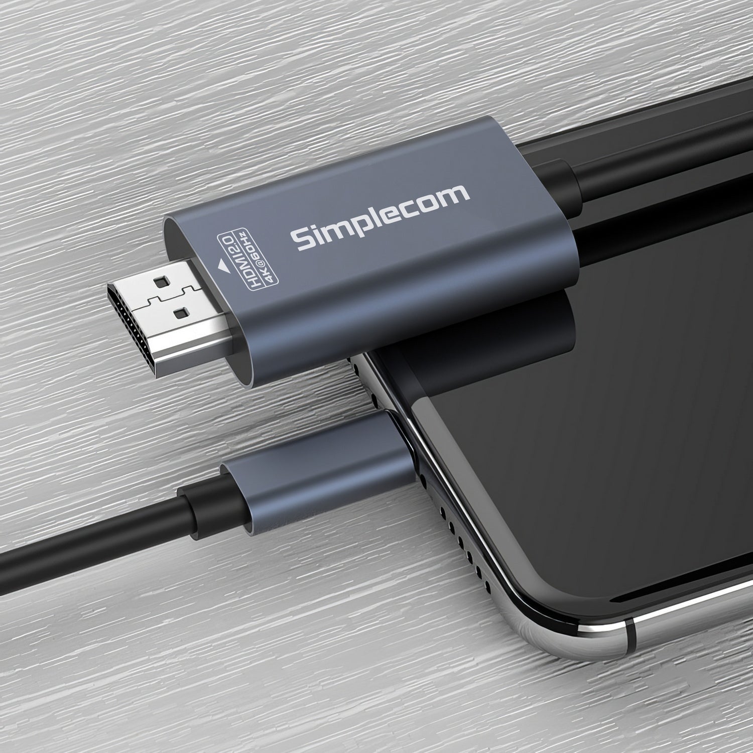Simplecom DA322 USB-C Type-C to HDMI 2.0 Cable 2M HDCP 4K@60Hz 5