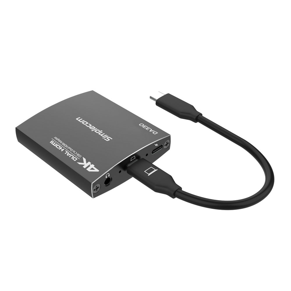 Simplecom DA330 USB-C to Dual HDMI MST Adapter 4K@60Hz with PD and Audio Out 3