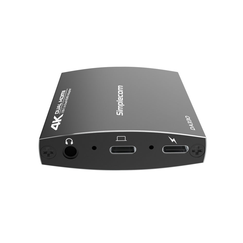 Simplecom DA330 USB-C to Dual HDMI MST Adapter 4K@60Hz with PD and Audio Out 4