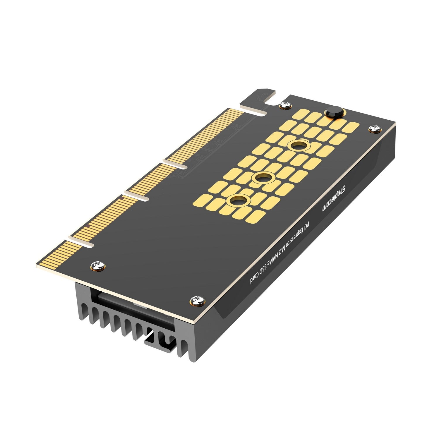 Simplecom EC415B NVMe M.2 SSD to PCIe x4 x8 x16 Expansion Card with Aluminium Heat Sink Black 3