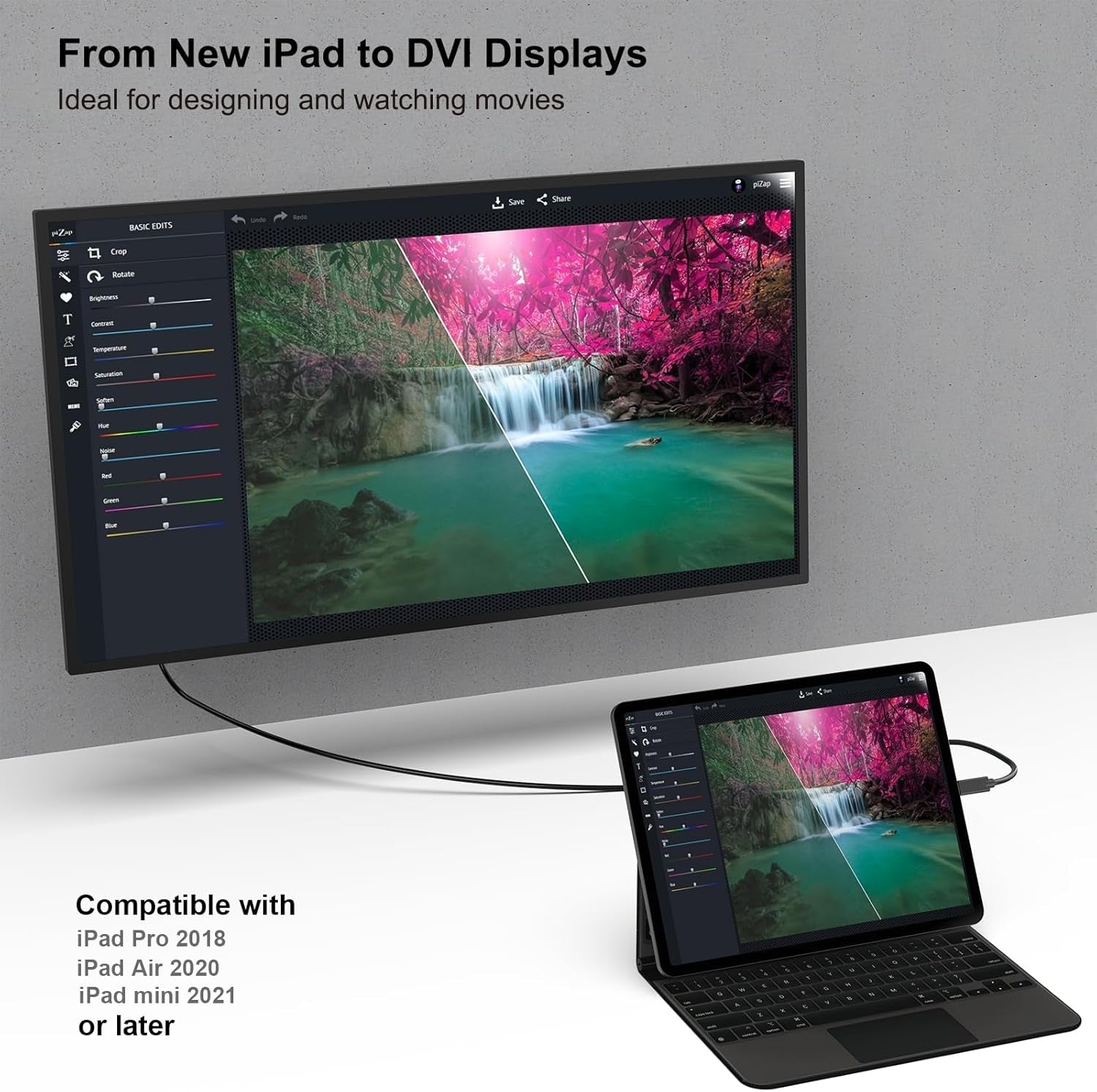 BENFEI USB C to DVI Cable 1.8m 7