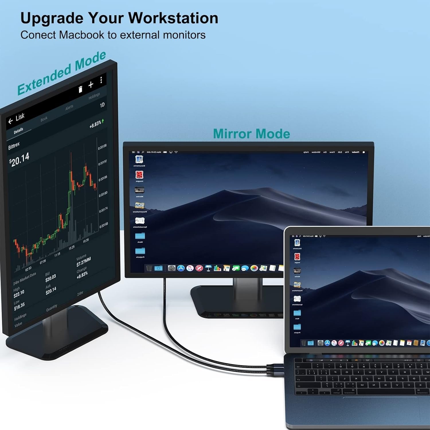 BENFEI 207GY-3F USB-C to DP 0.9m 8K@60Hz Thunderbolt 3 5