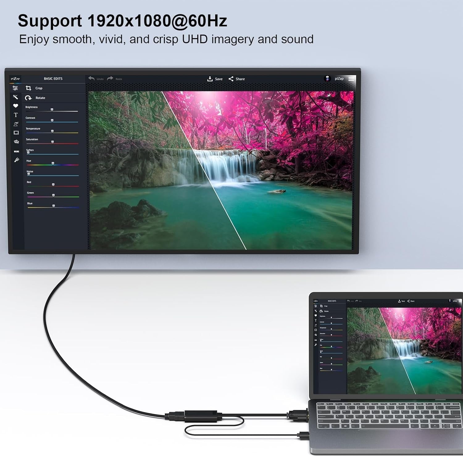 BENFEI 210BK VGA to HDMI Adapter with Audio Support and 1080P Resolution 6