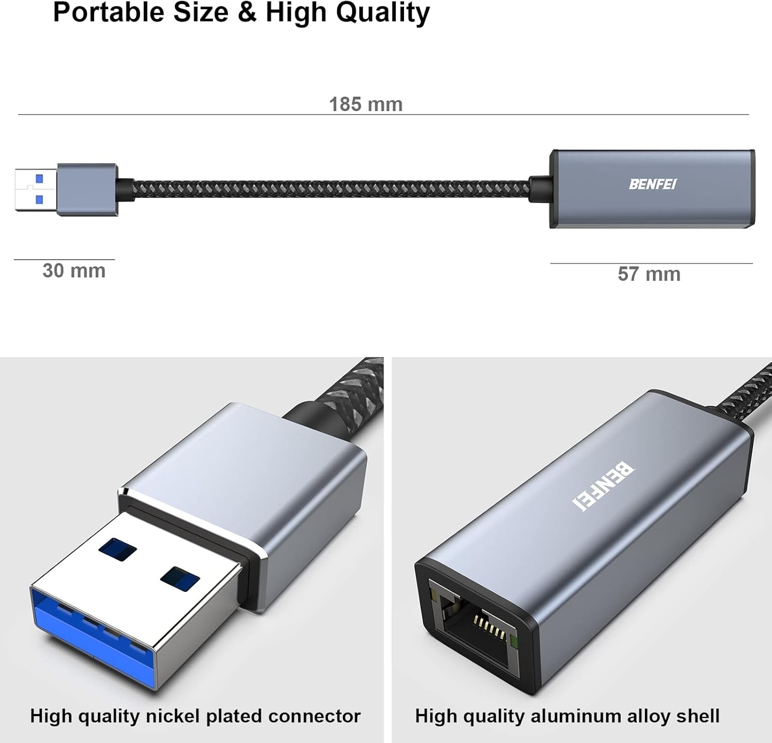 BENFEI USB 3.0 to Gigabit Ethernet Adapter 4