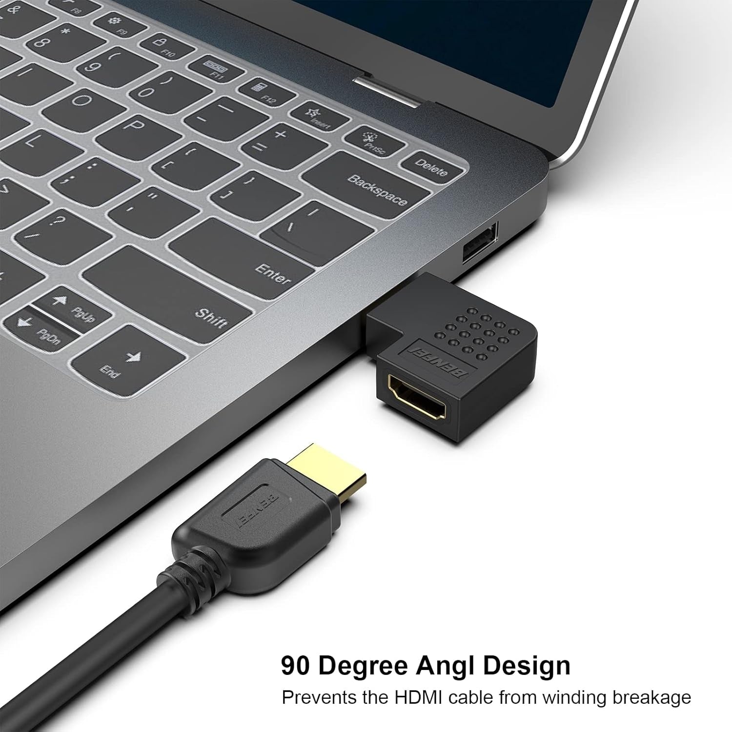 BENFEI HDMI Male to Female Right Angle 90 Degree Adapter 5