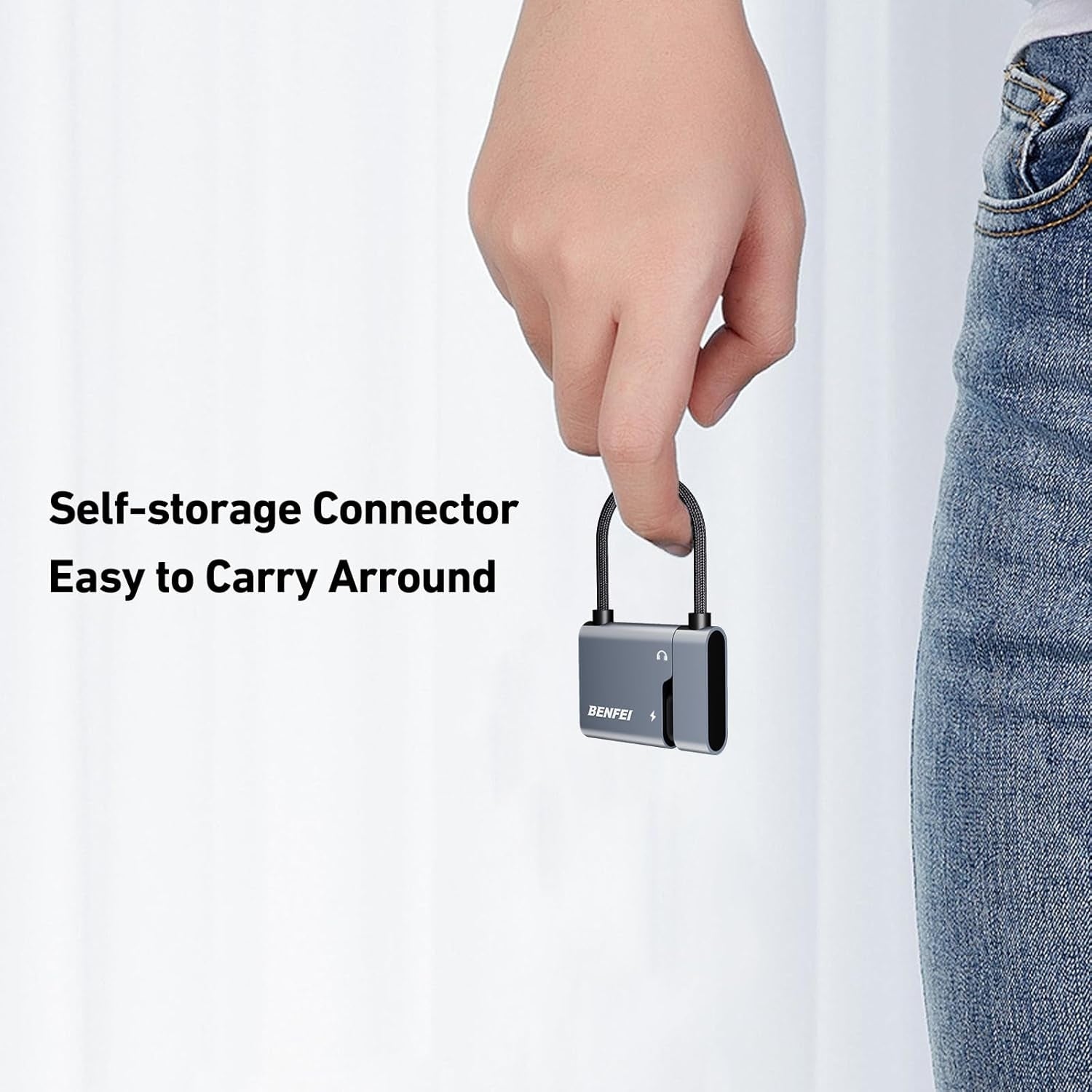 BENFEI USB C to Audio Jack Adapter with 60W Fast Charging 5