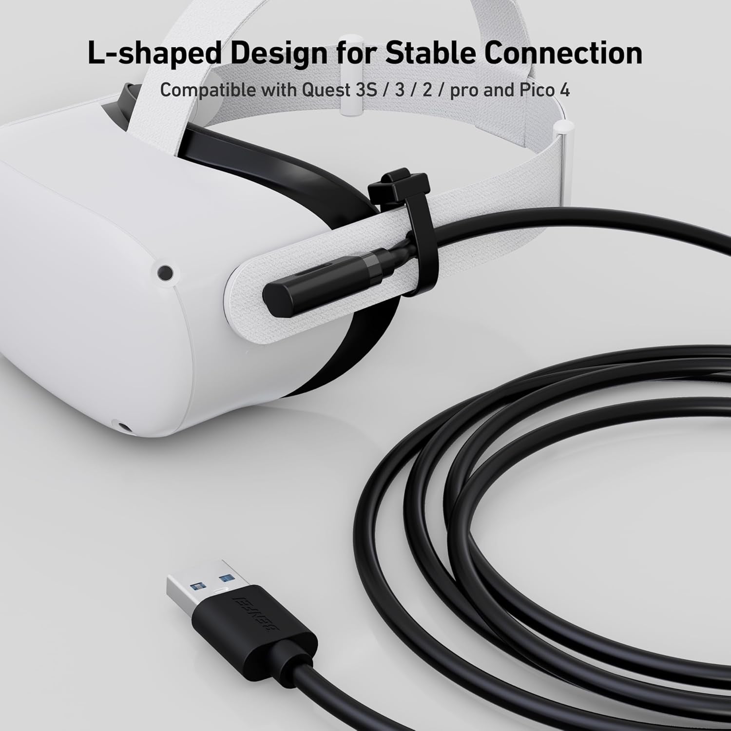 BENFEI 375BK-3M USB 3.0 to Right Angled USB-C PVC 3M 3