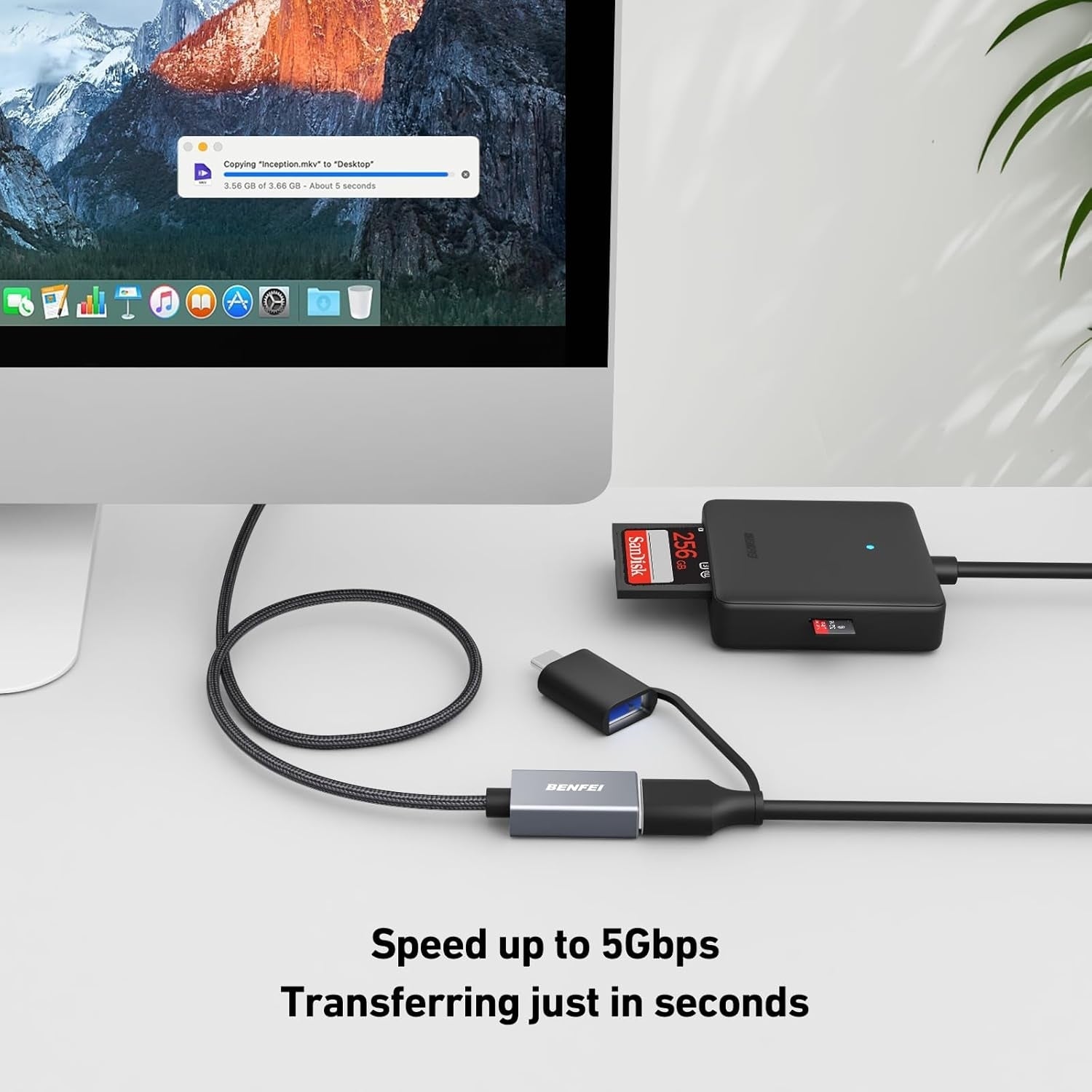BENFEI USB3.0 AM to AF Extension Cable 0.5M 3