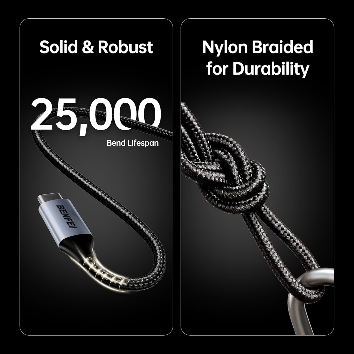 BENFEI 405GY-3M USB B to USB C Printer Cable, Nylon Braided, Premium Aluminium Alloy Case 2M 8
