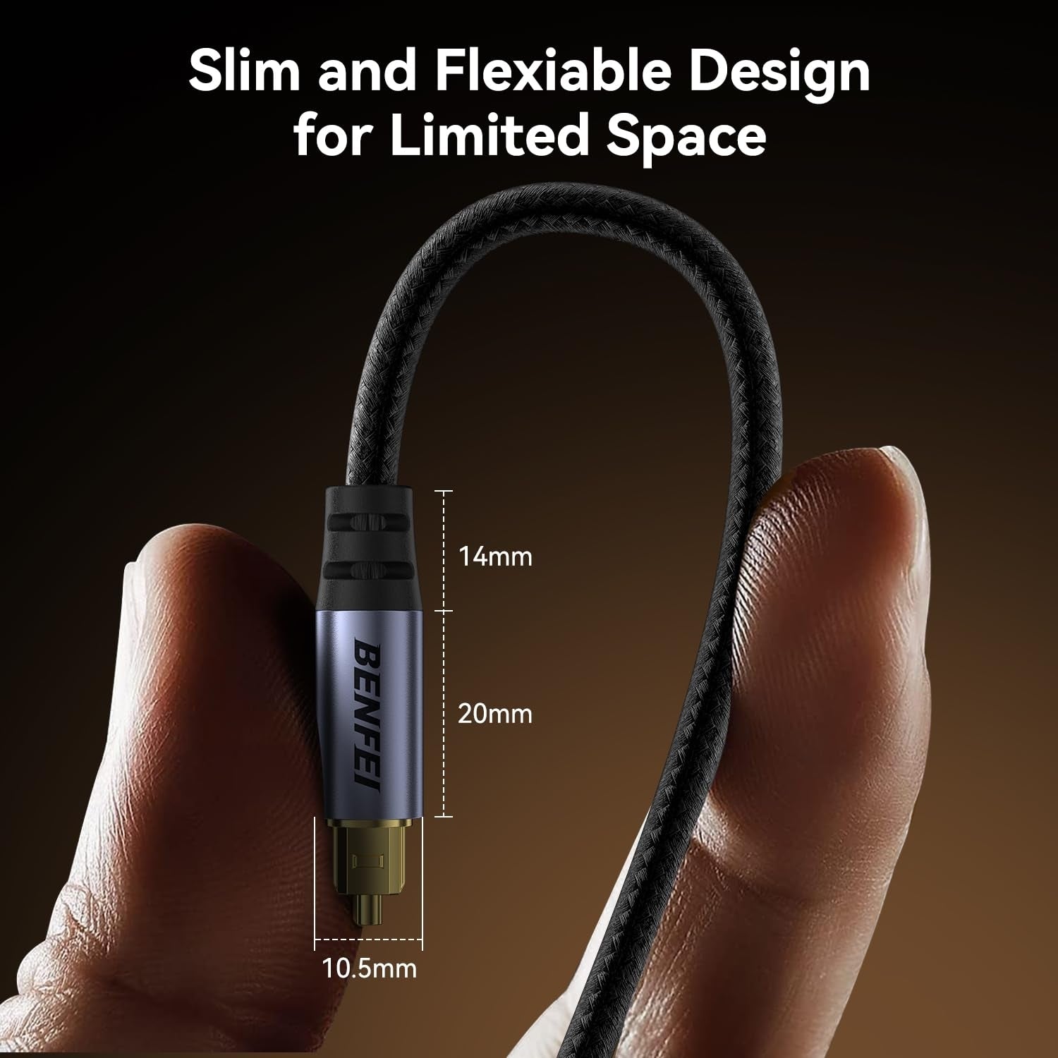 BENFEI 411GY Toslink Optical Audio cable 2M 4