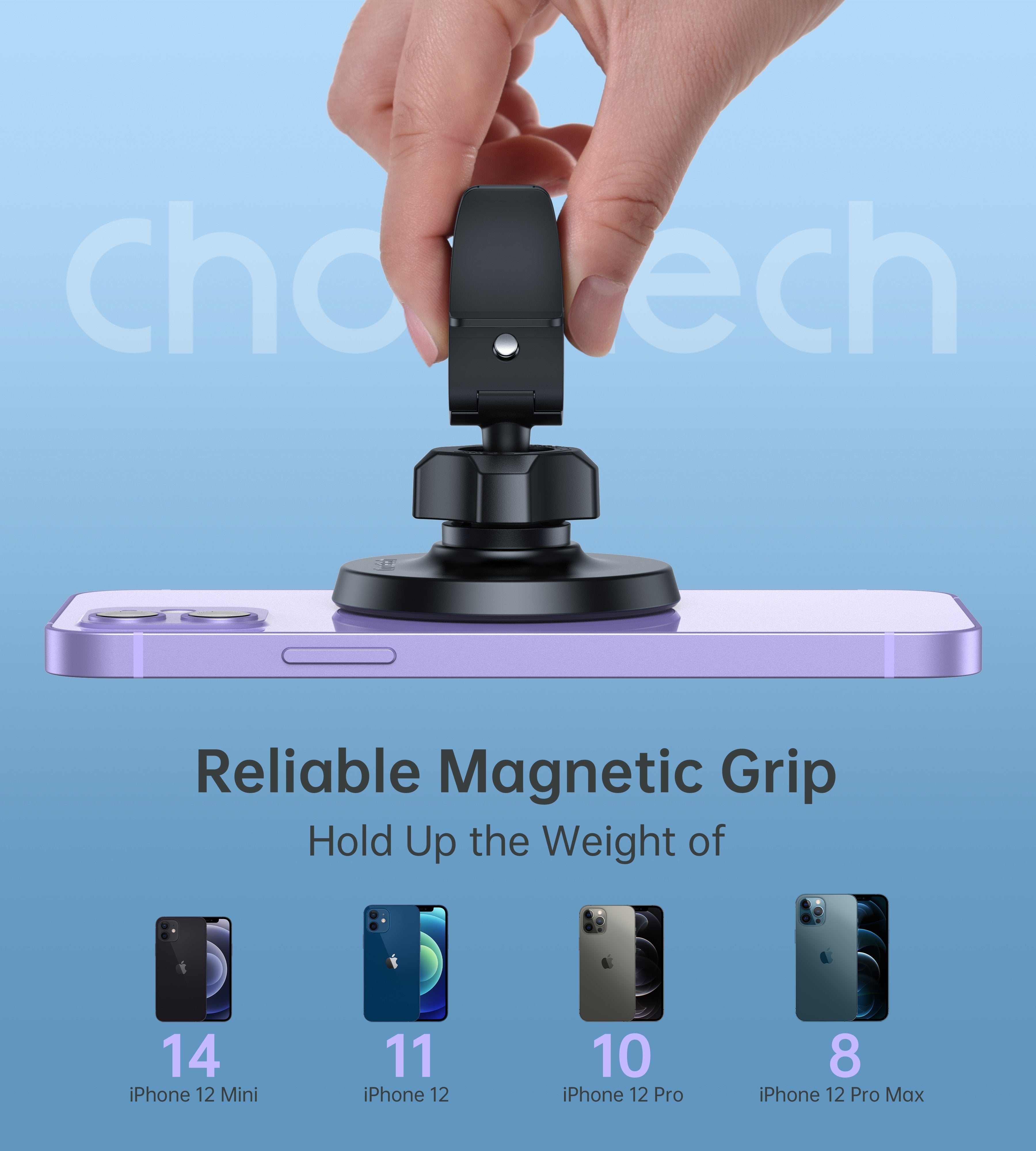 CHOETECH AT0004 Magsafe iPhone 12 Magnetic Car Mount Car Air Vent Phone Holder 3