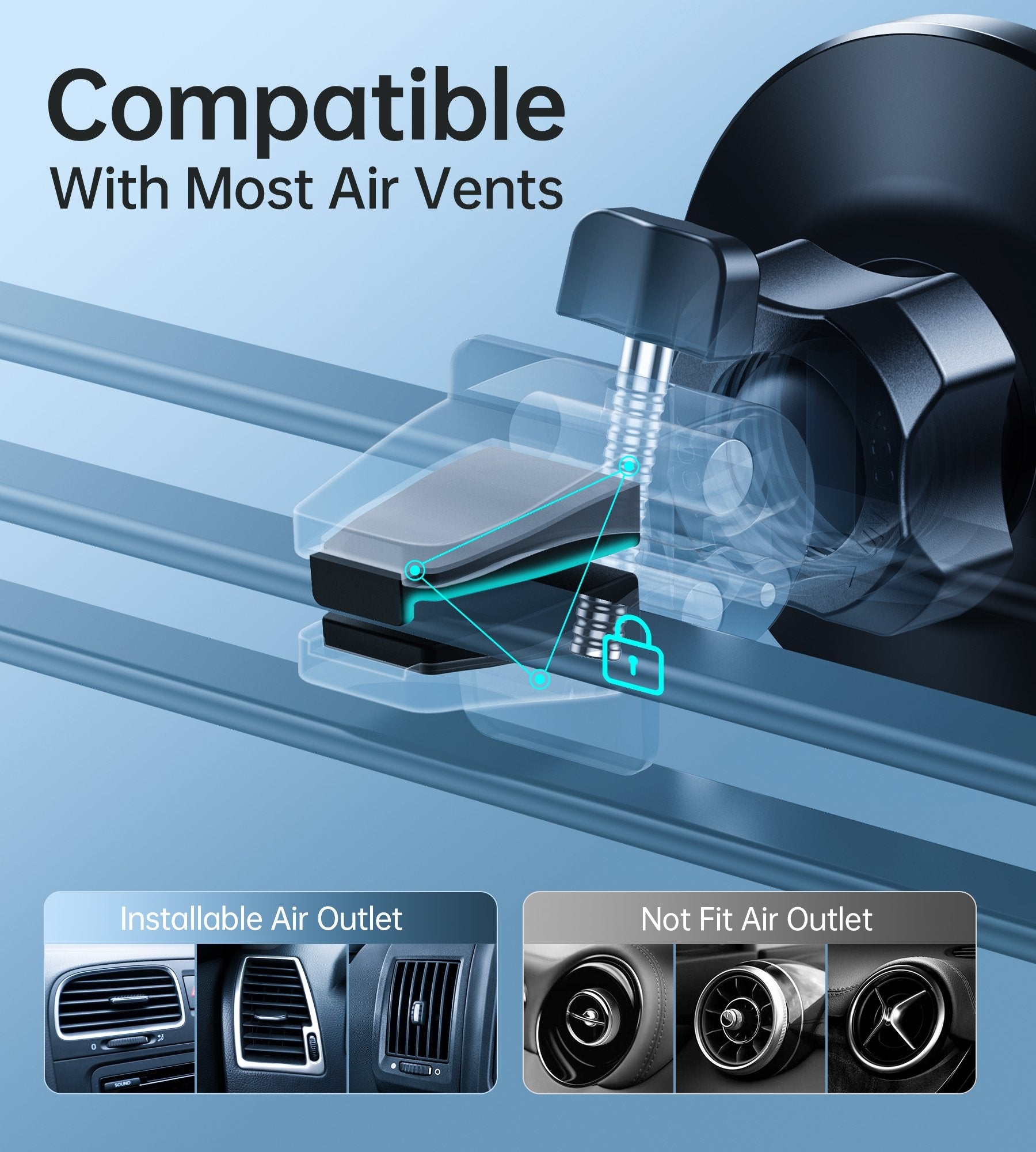 CHOETECH AT0004 Magsafe iPhone 12 Magnetic Car Mount Car Air Vent Phone Holder 6