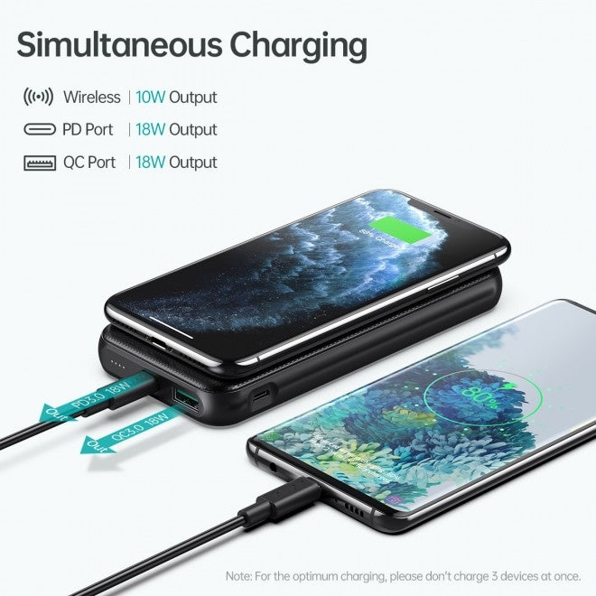 Choetech B650-CC Power Bank 10000mAh with Wireles Power Bank (Black) 3
