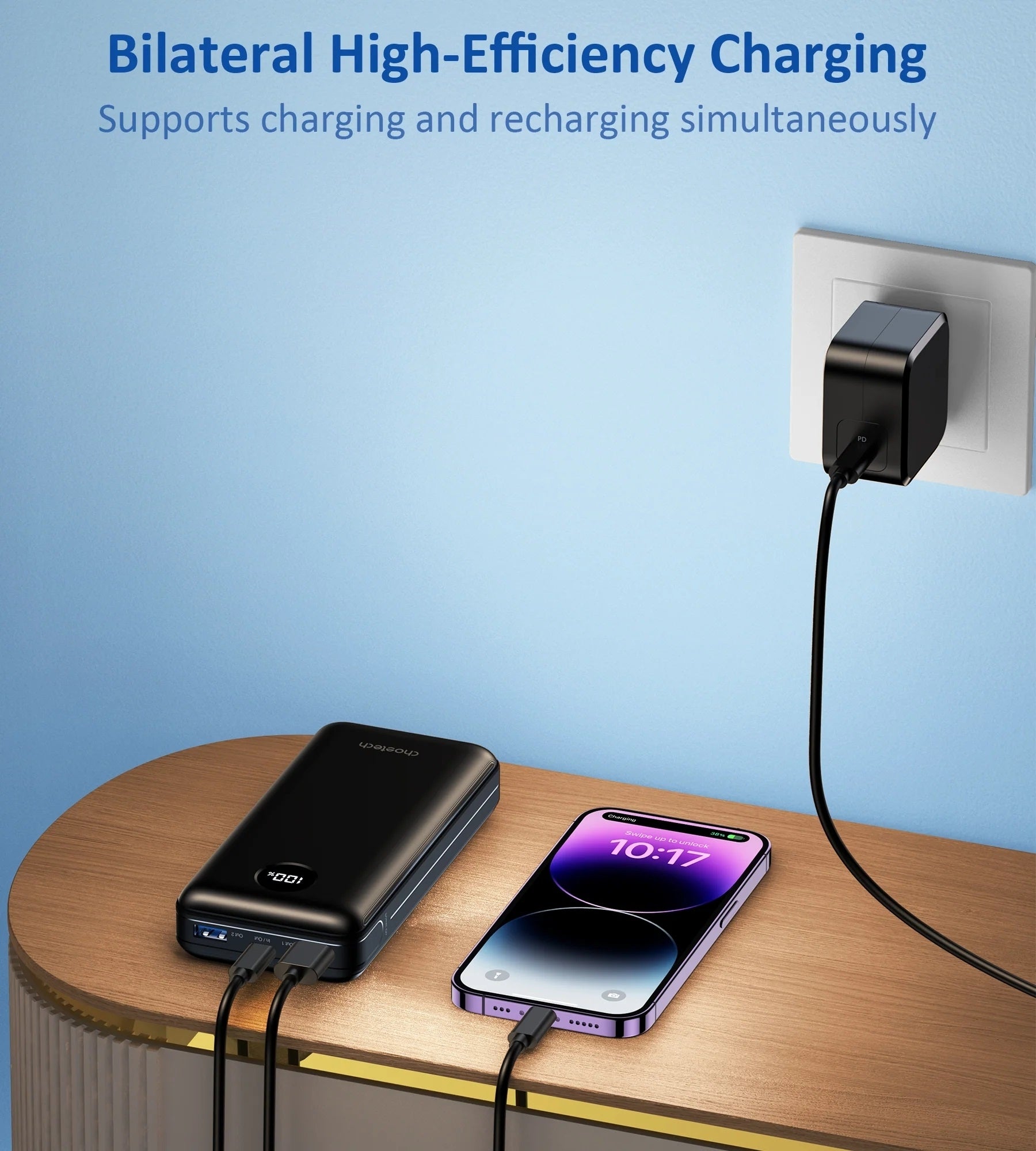 CHOETECH B653 PD45W 20000mAh Power Bank 8