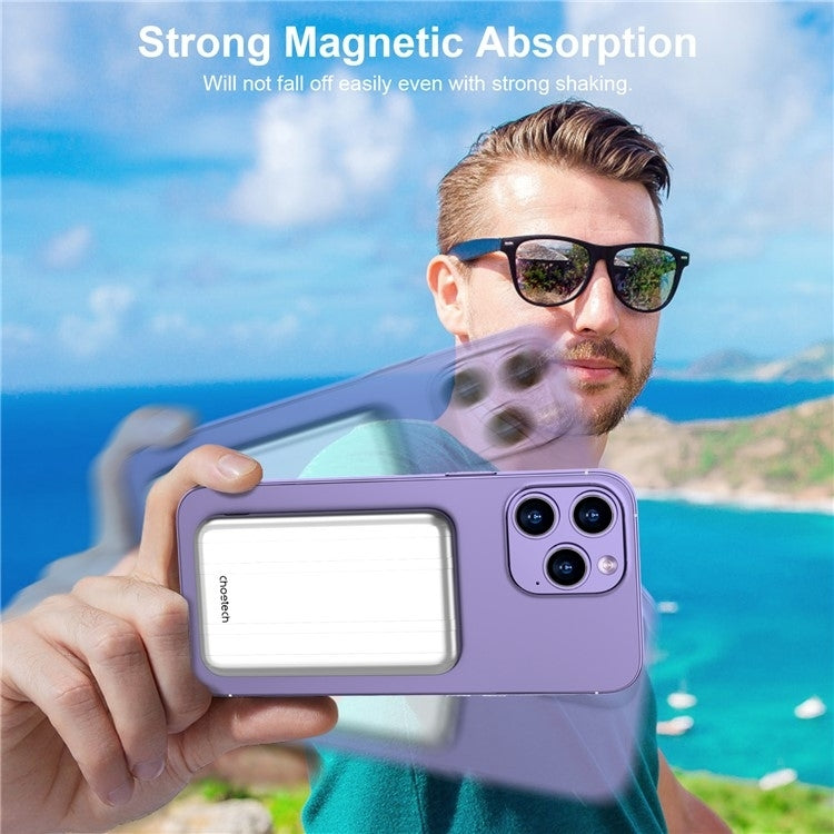 CHOETECH B655-SL 5000mAh Magnetic Wireless Power Bank 10W (Silver) 5