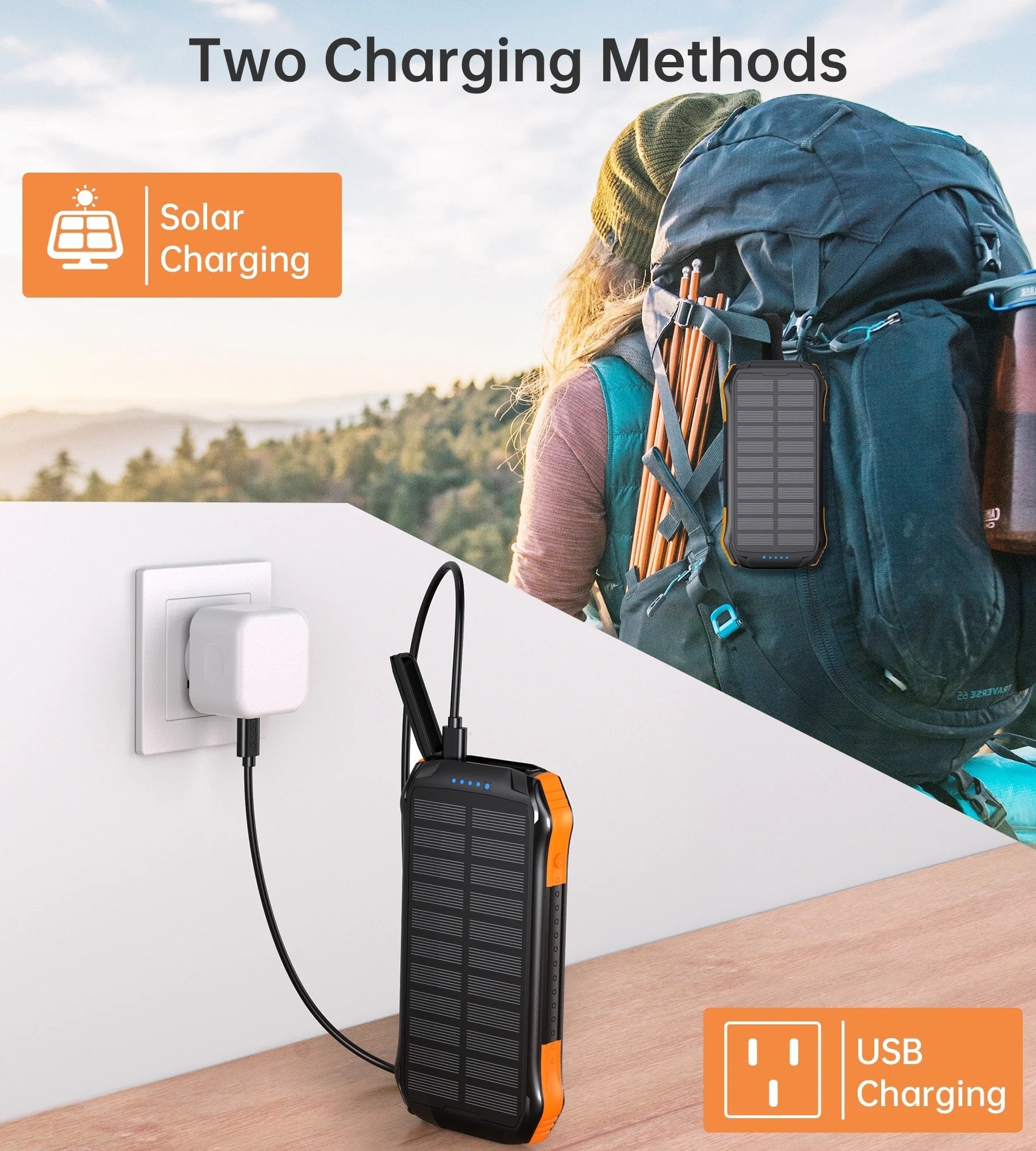 CHOETECH B657 20000mAh Solar Power Bank 7