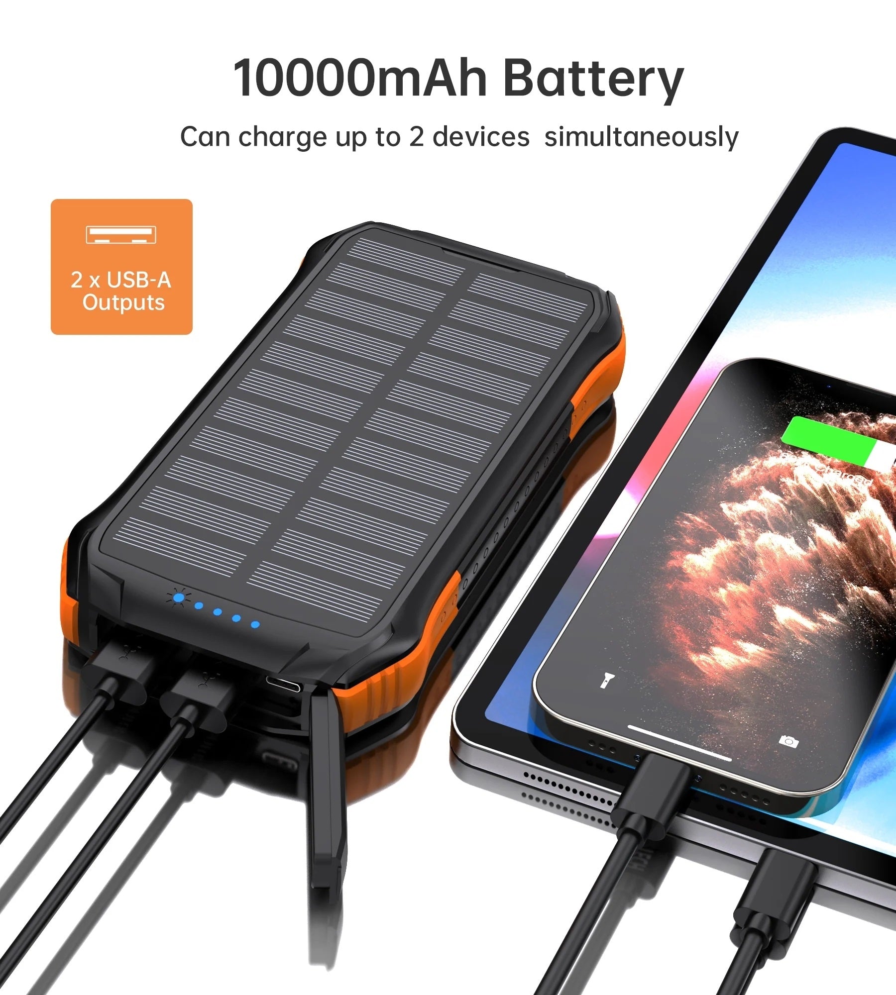 CHOETECH B658 10000mAh Solar Power Bank 5