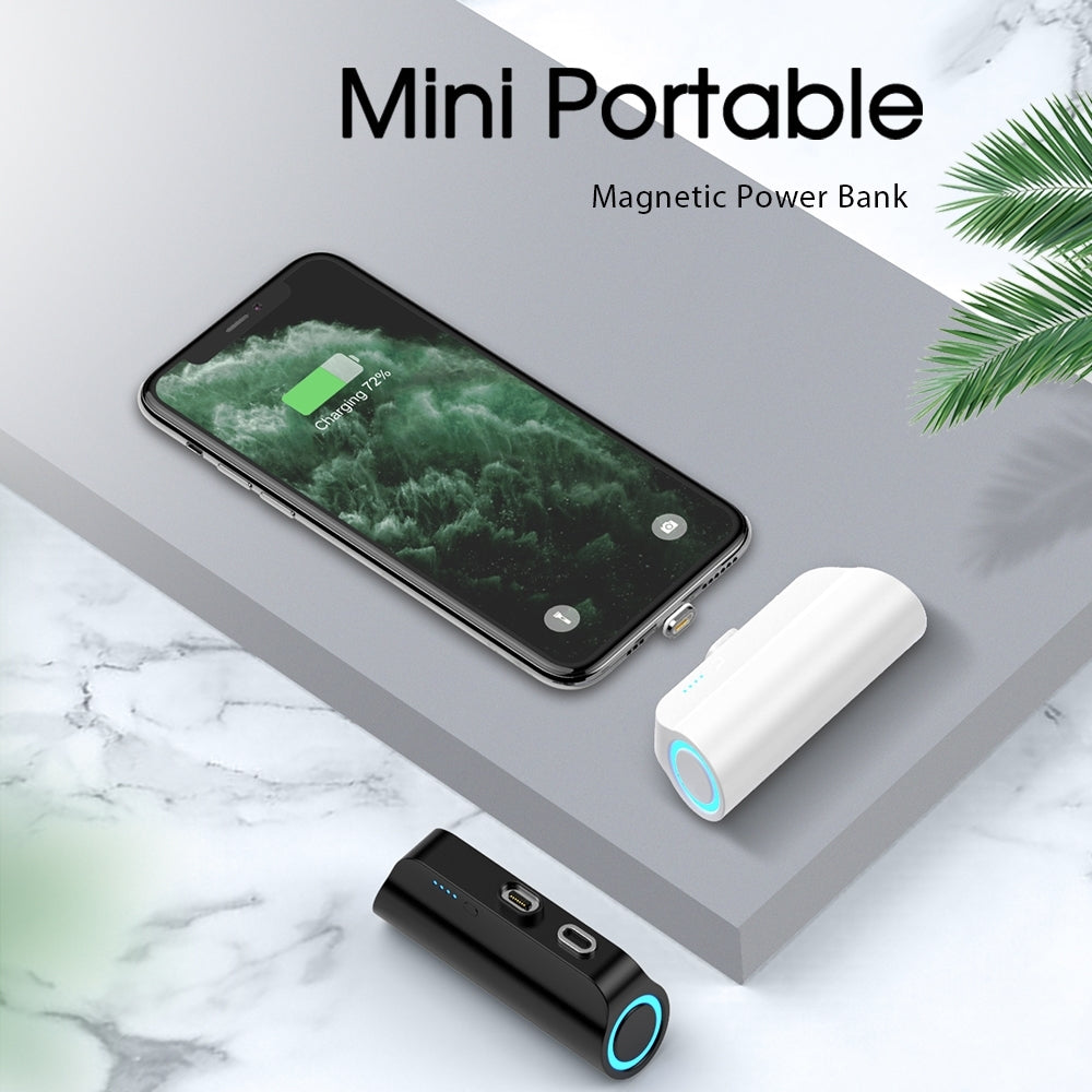 CHOETECH B660-BK 3000mAh Mini Power Bank with 3 Magnetic Connectors (Black) 5