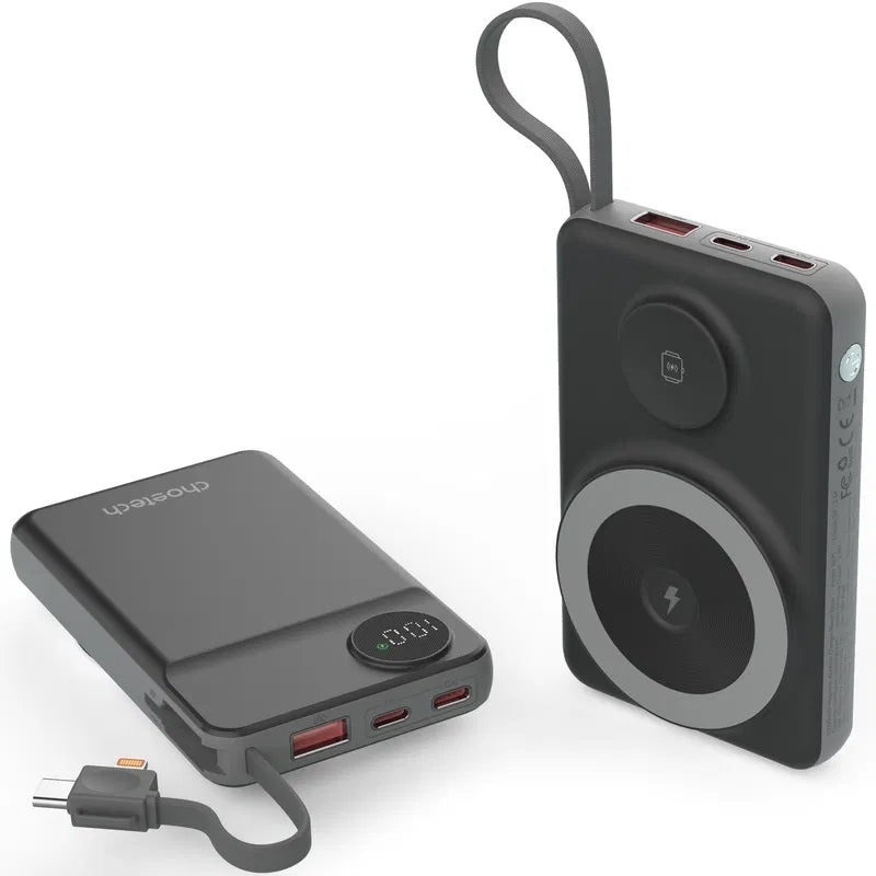 CHOETECH B695-BK 10000mAh 22.5W USB-A + USB-C x 2 + MagLeap Wireless Charge Power Bank Black 3