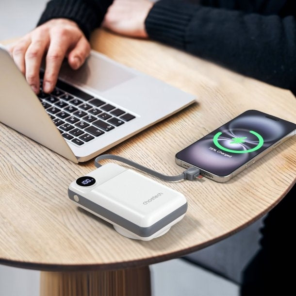 CHOETECH B696-WH 20000mAh 22.5W USB-A + USB-C x 2 + MagLeap Wireless Charge Power Bank White 3