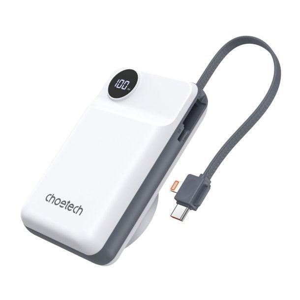 CHOETECH B696-WH 20000mAh 22.5W USB-A + USB-C x 2 + MagLeap Wireless Charge Power Bank White 4