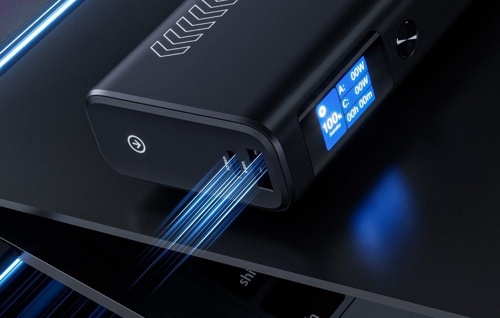 CHOETECH B702 20000mAh PD130W USB-A + USB-C x 2, 3-Port & TFT Display Power Bank 6