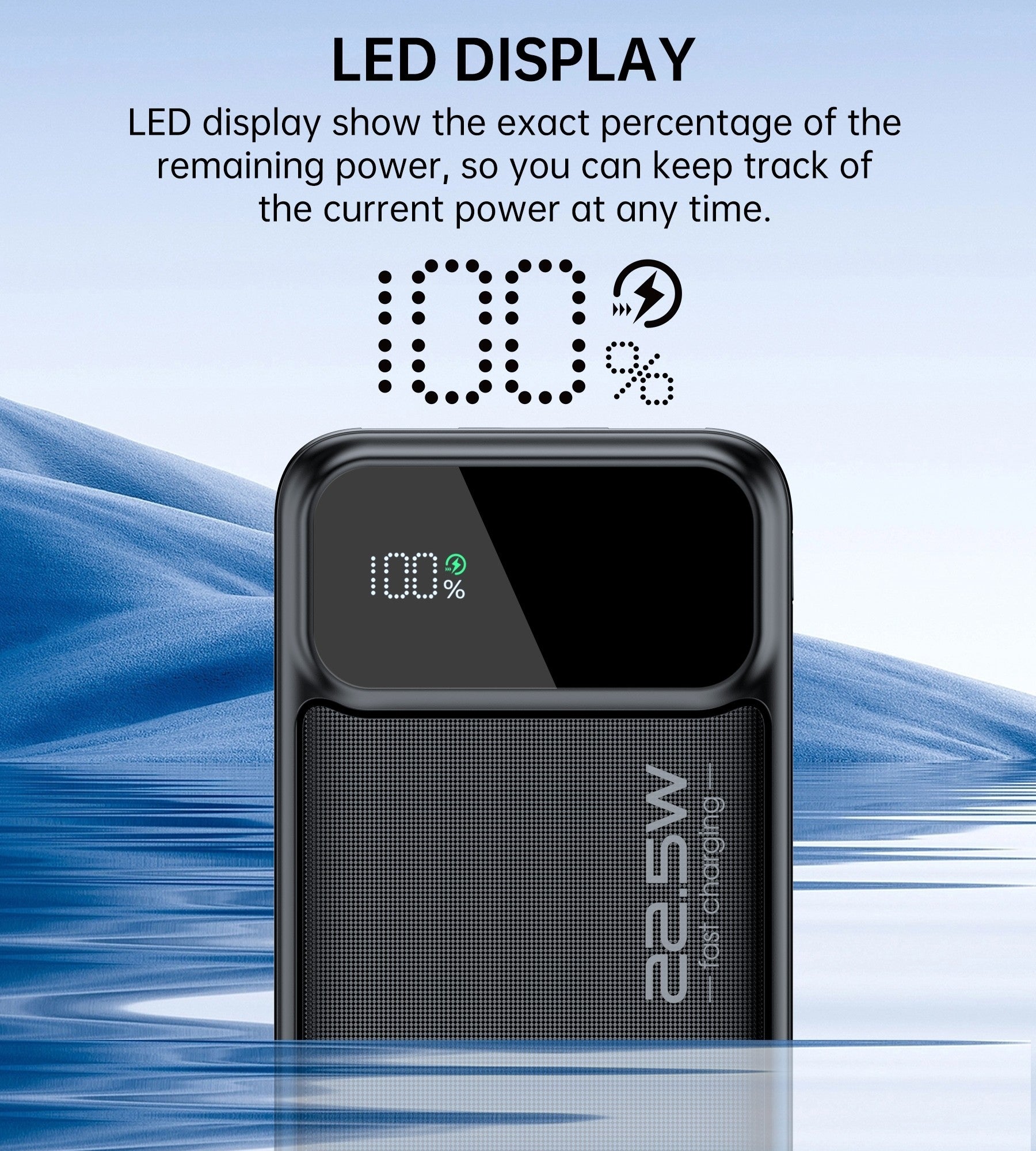 CHOETECH B730 30000mAh Power Bank PD22.5W with Digital Display 9