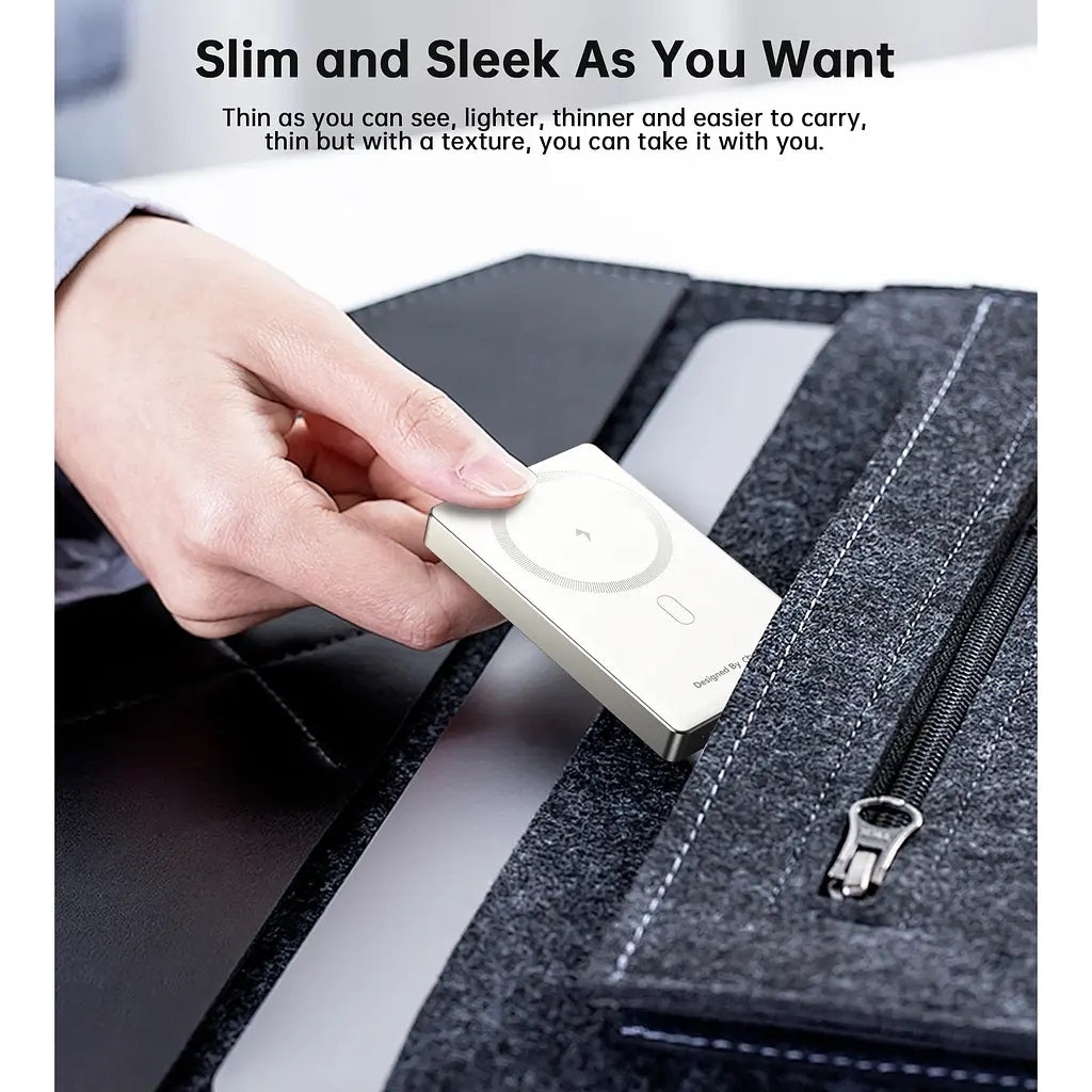 CHOETECH B739-WH 20W Slim USB-C 10000mAh Magnetic Power Bank - White 3