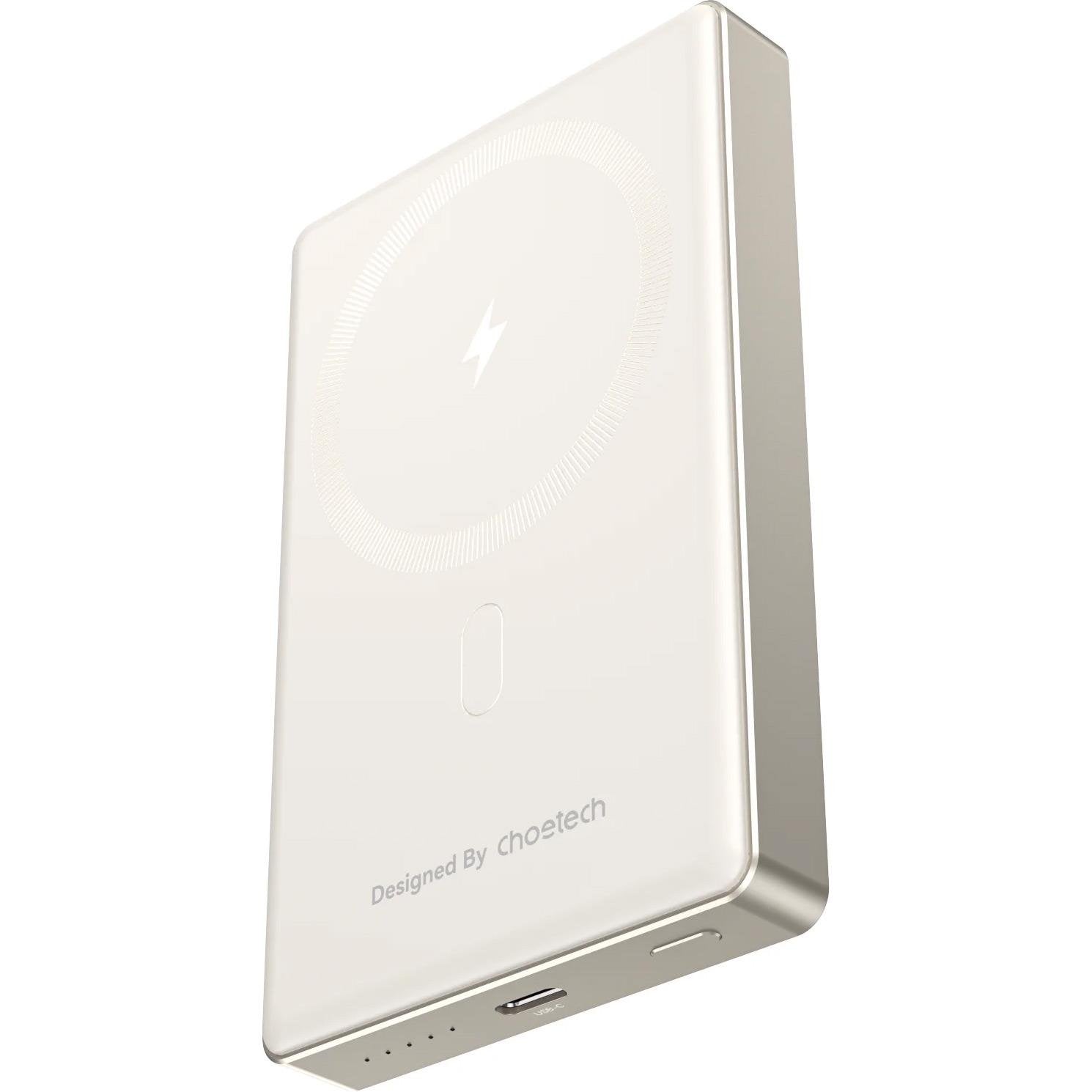 CHOETECH B739-WH 20W Slim USB-C 10000mAh Magnetic Power Bank - White 4