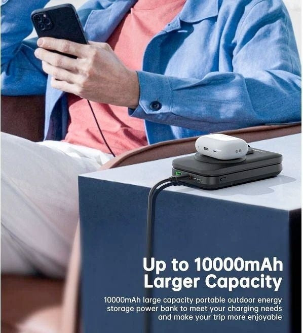 CHOETECH B750 Qi2 Certified 3-in-1 magnetic charger Stand with 10000mAh battery 5