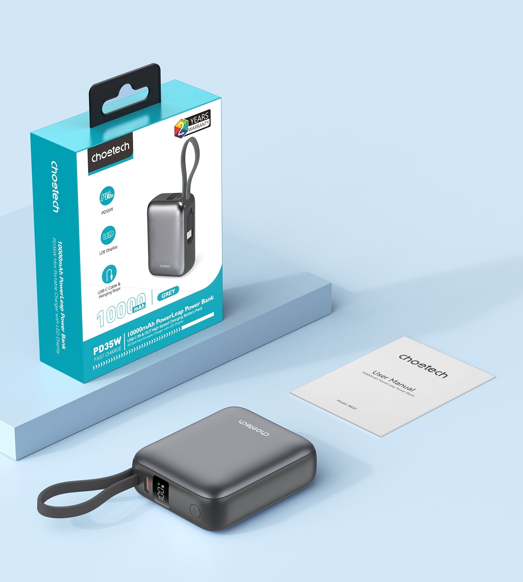 CHOETECH B832-GY 10000mAh 35W 10000mAh PowerLeap Power Bank 8