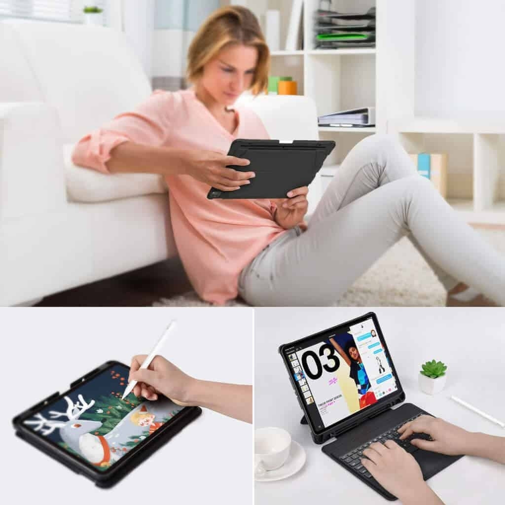 CHOETECH BH-017 Bluetooth Keyboard with Touchpad and Backlight for iPad Pro 10.9 &quot; (Black) 5