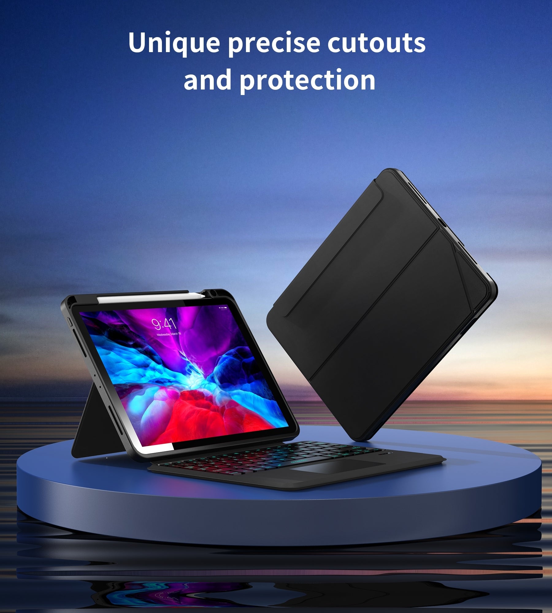 CHOETECH BH-018 Wireless Keyboard with Touchpad and Backlight for iPad Pro 11 &quot; (Black) 7