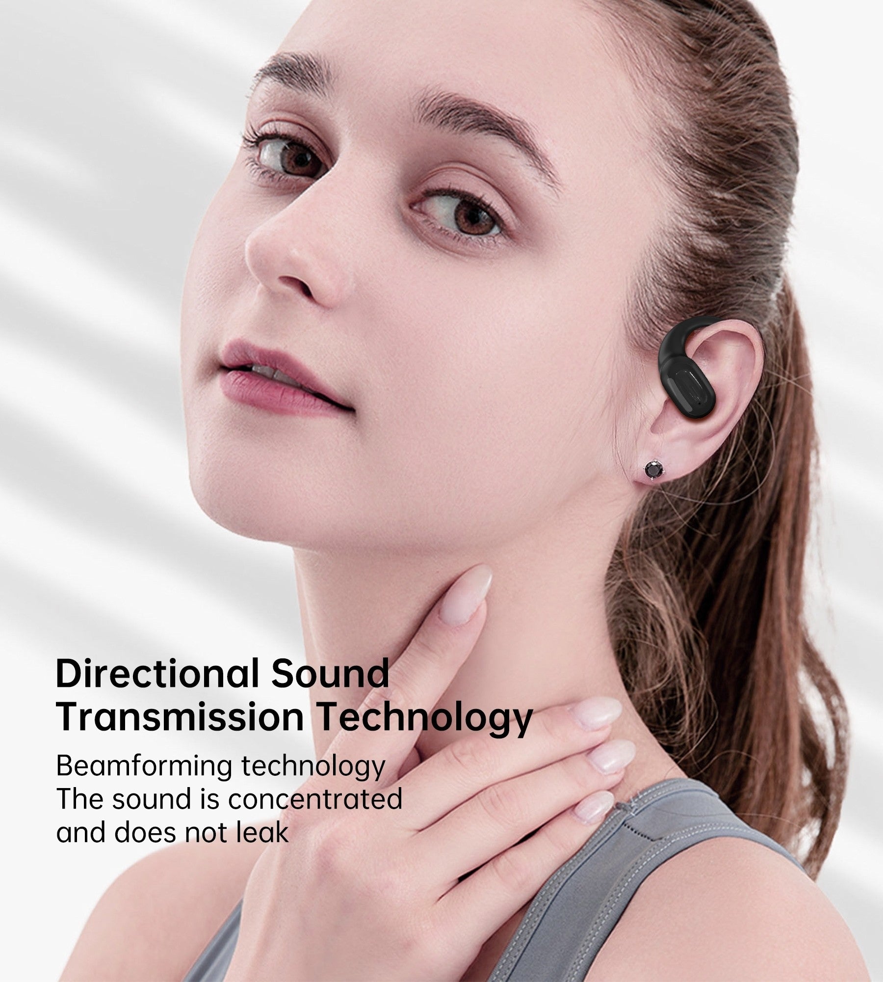 CHOETECH BH-T25 OWS Painless New Concept Bluetooth Earbuds V5.3 TWS Black 4